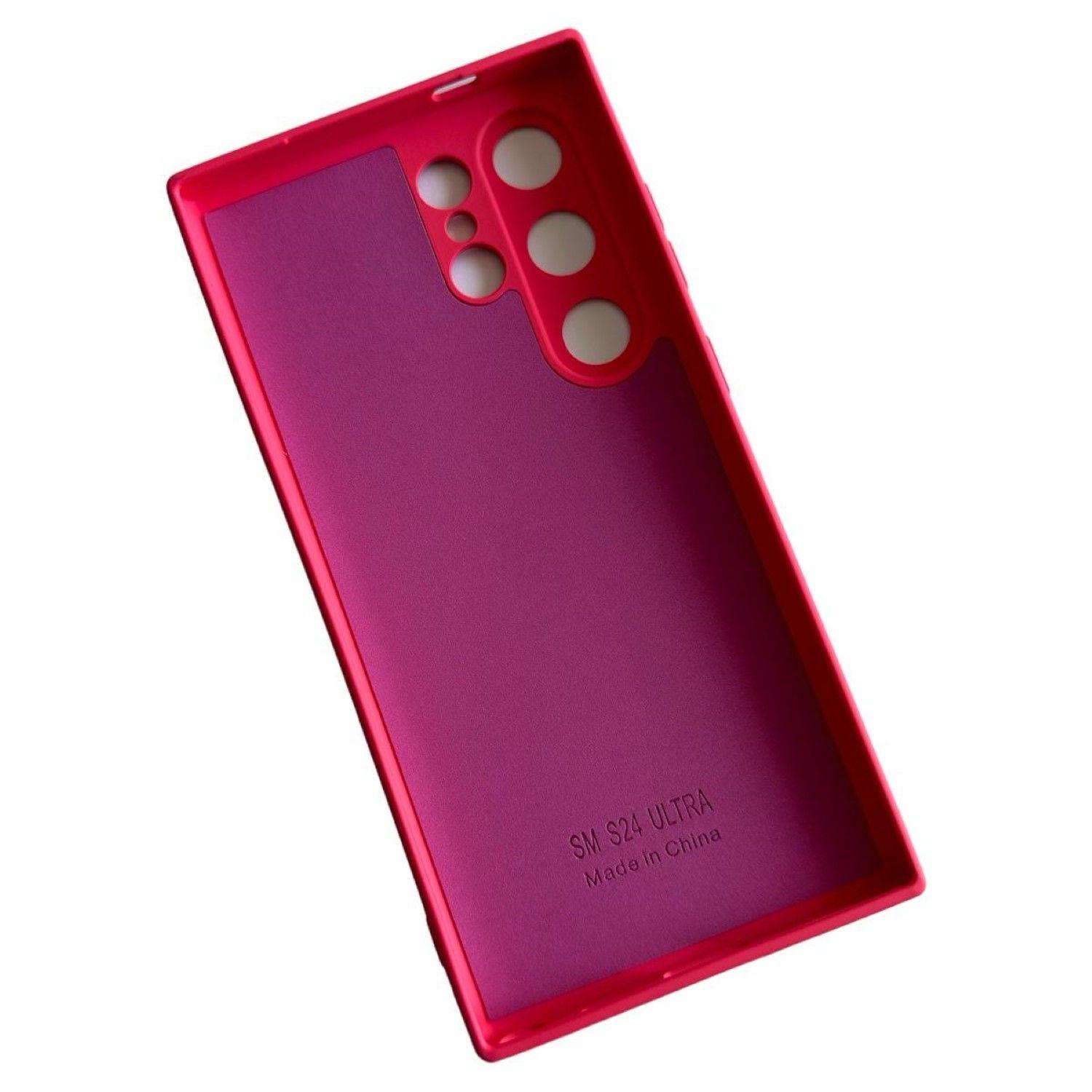 Carcasa Funda Para Samsung S24 Ultra Silicona Fucsia-3
