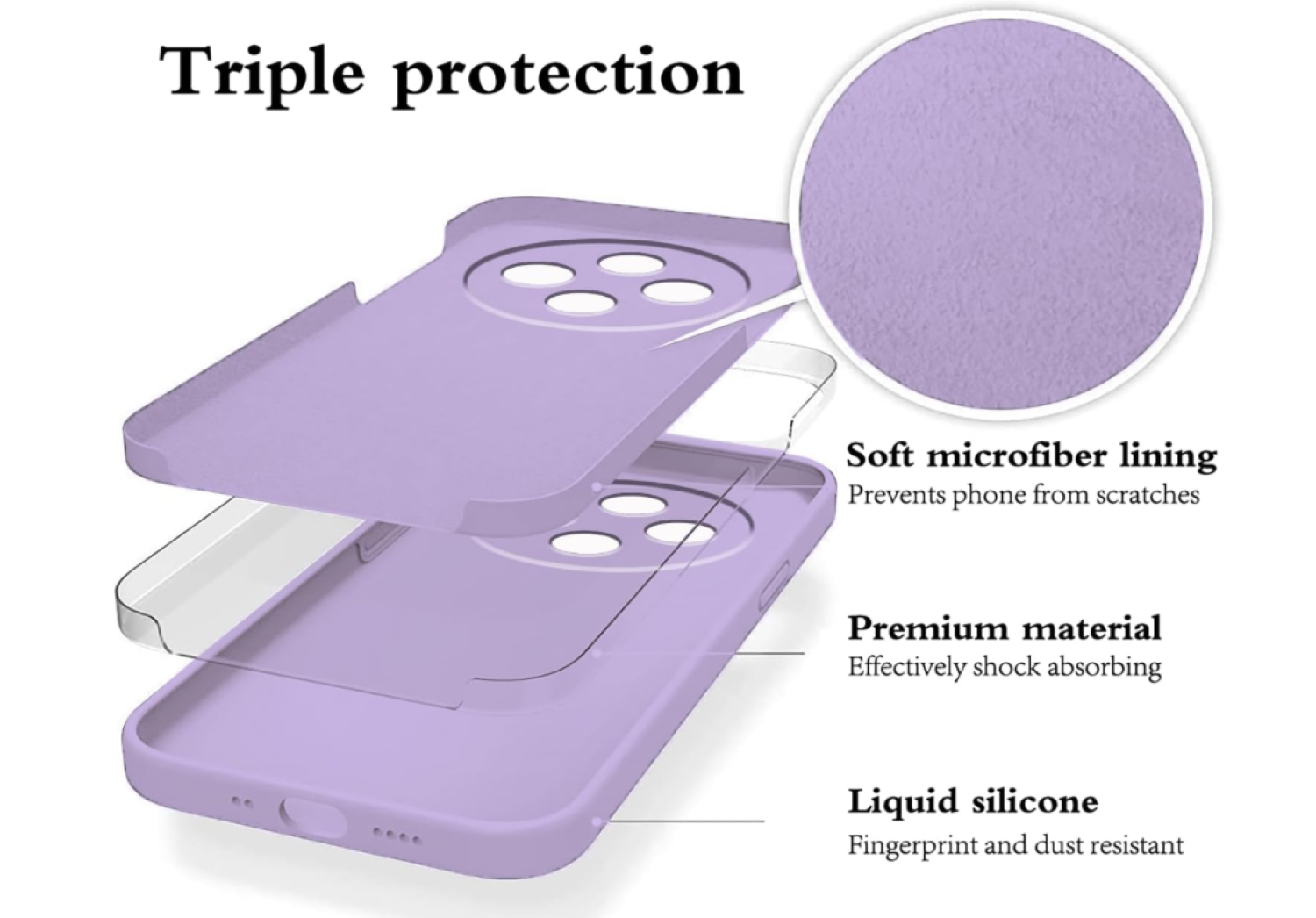 Carcasa Funda Para Xiaomi Redmi Note 15 Pro+ 5g Silicona Violeta-3