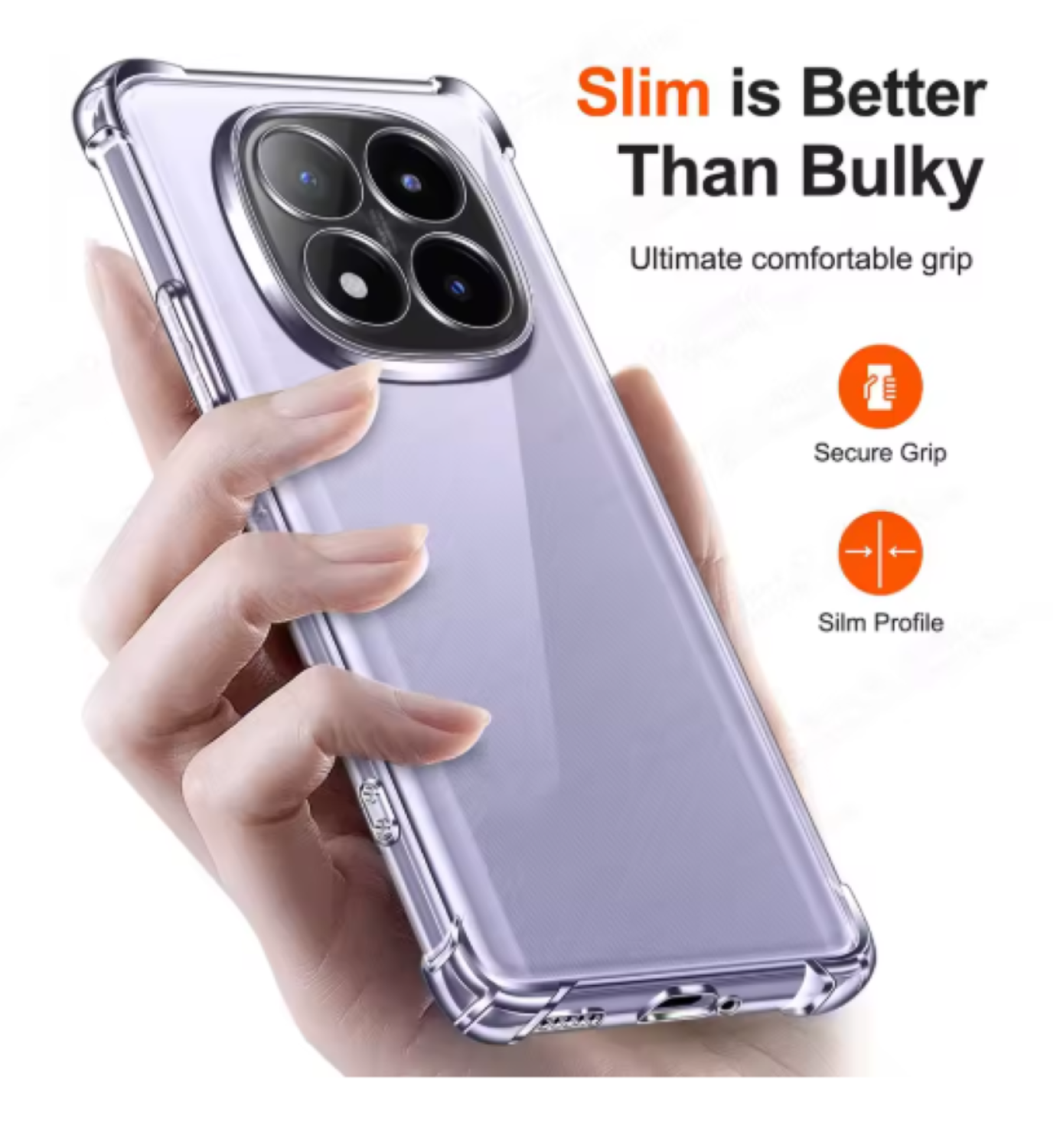 Carcasa Para Xiaomi Note 14 Pro 5g Transparente Reforzada-2