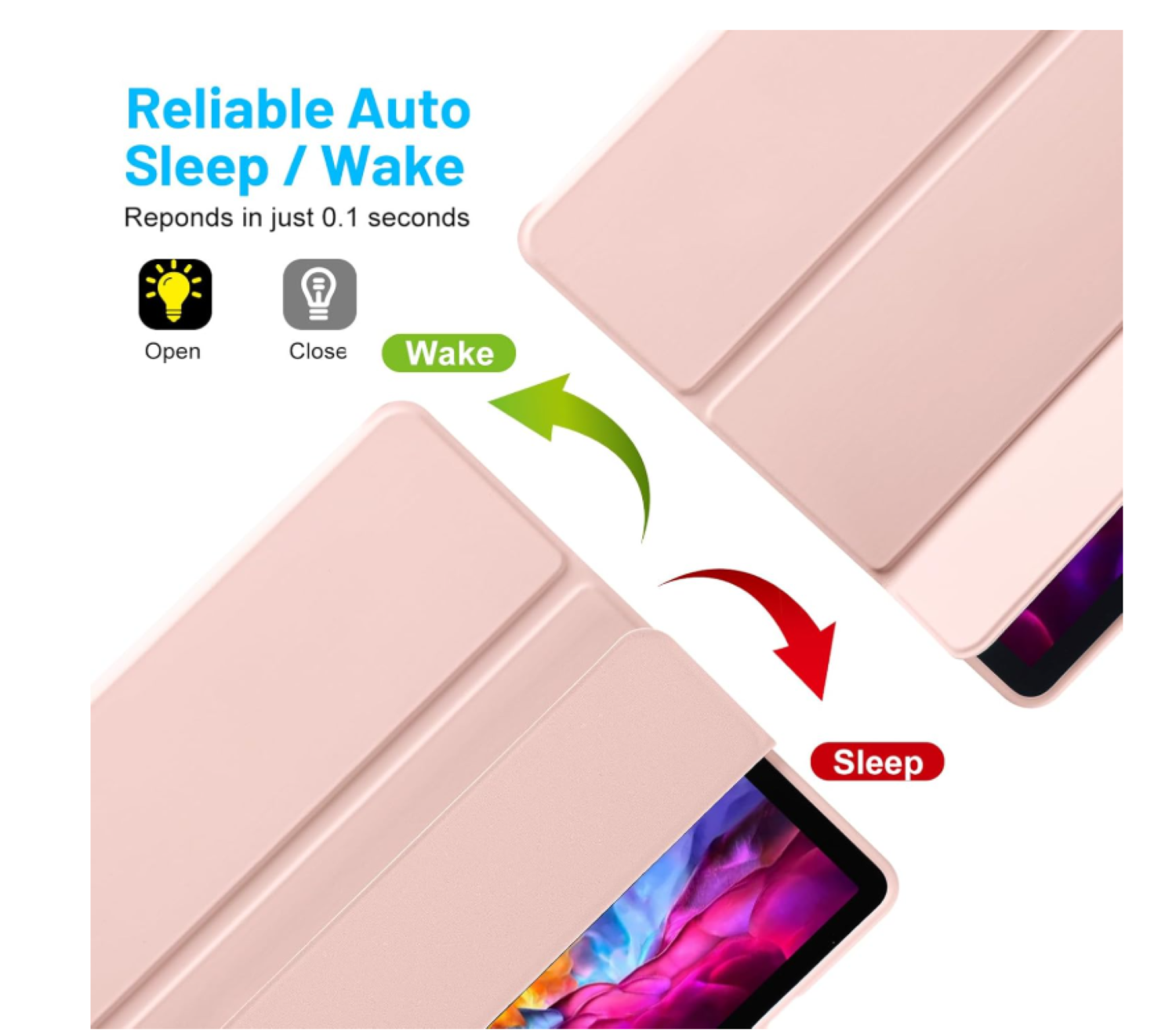 Funda Con Ranura Smartcover Para Samsung A11 8.7 2025 Rosado-2