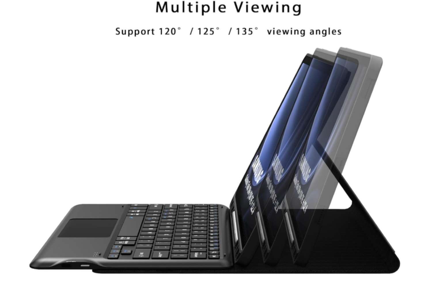 Funda Con Teclado Touchpad Negro Compatible Con Tablet S9 Fe 10.9-3