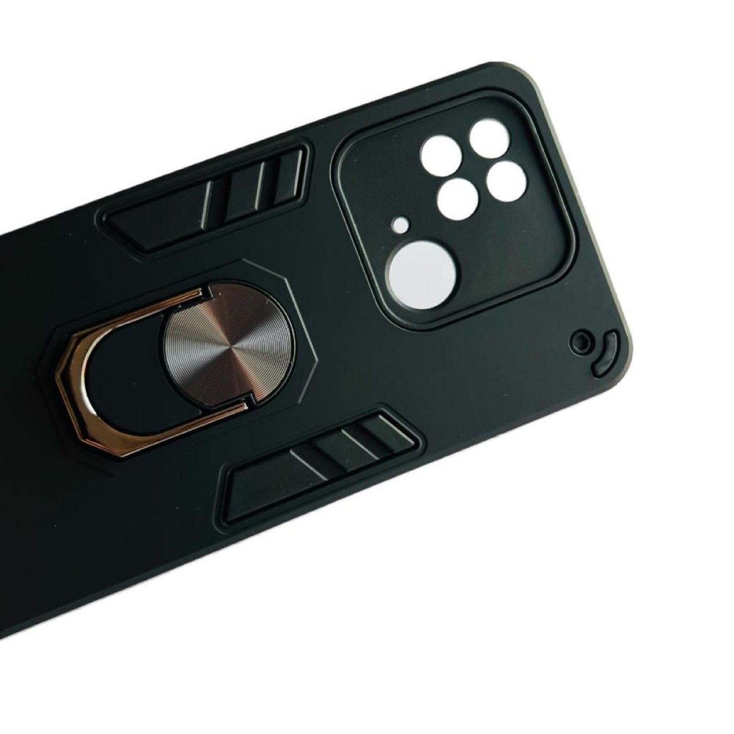 Carcasa Para Xiaomi Redmi 10c Anti Golpes Anillo Negro-1