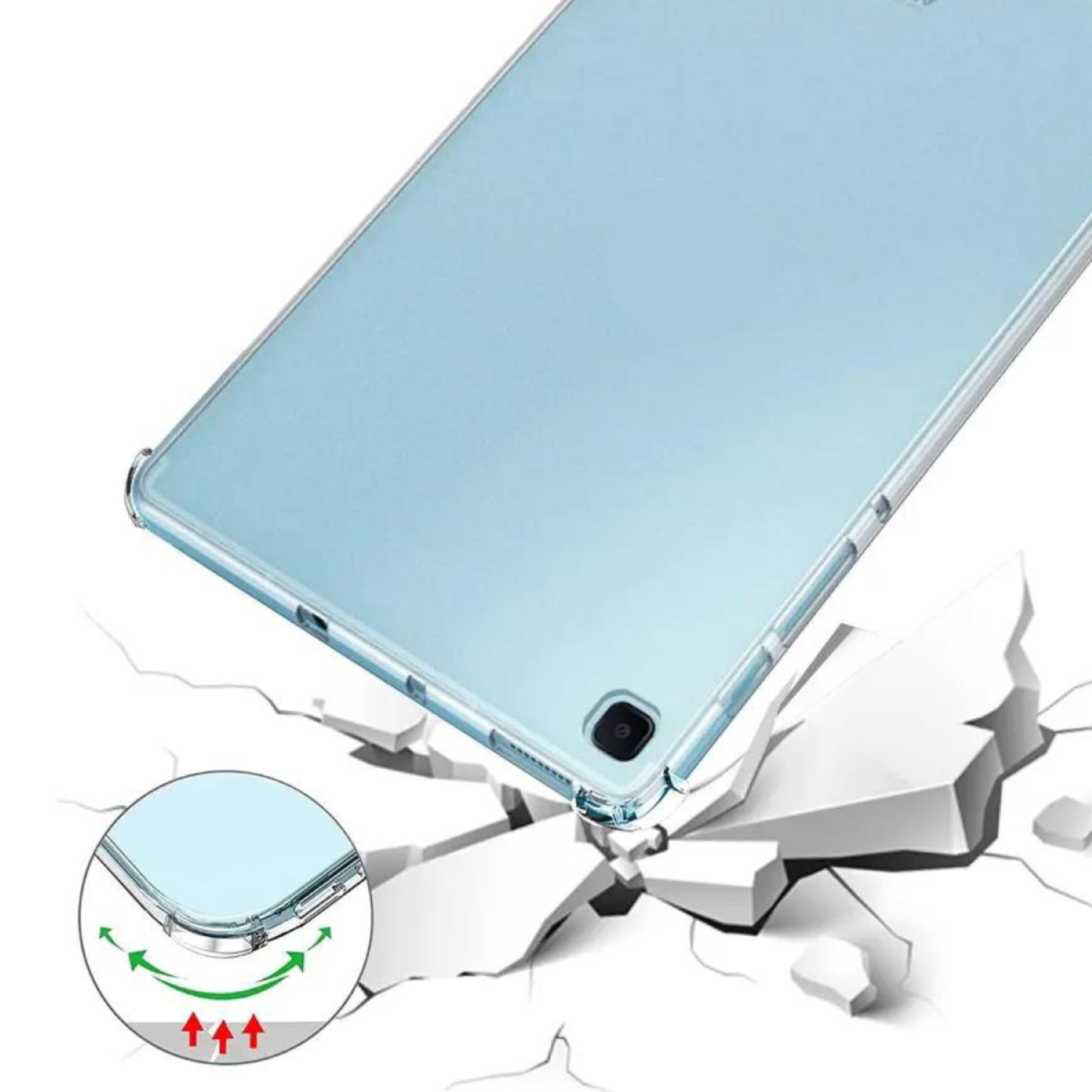 Carcasa Transparente Reforzada Para Samsung Tab S6 Lite 10.4-2