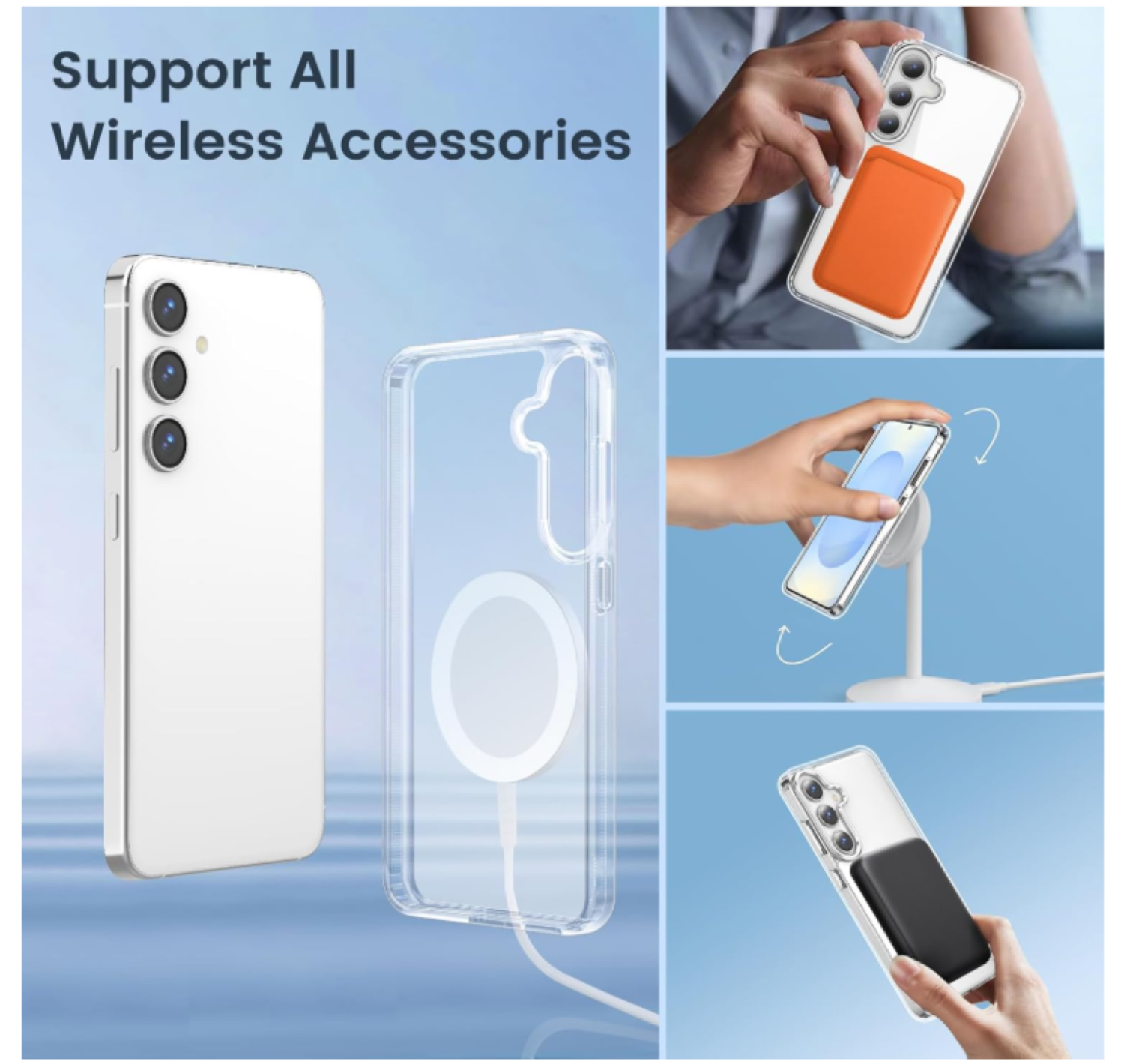 Carcasa Para Samsung S25 Plus Transparente MagSafe-5