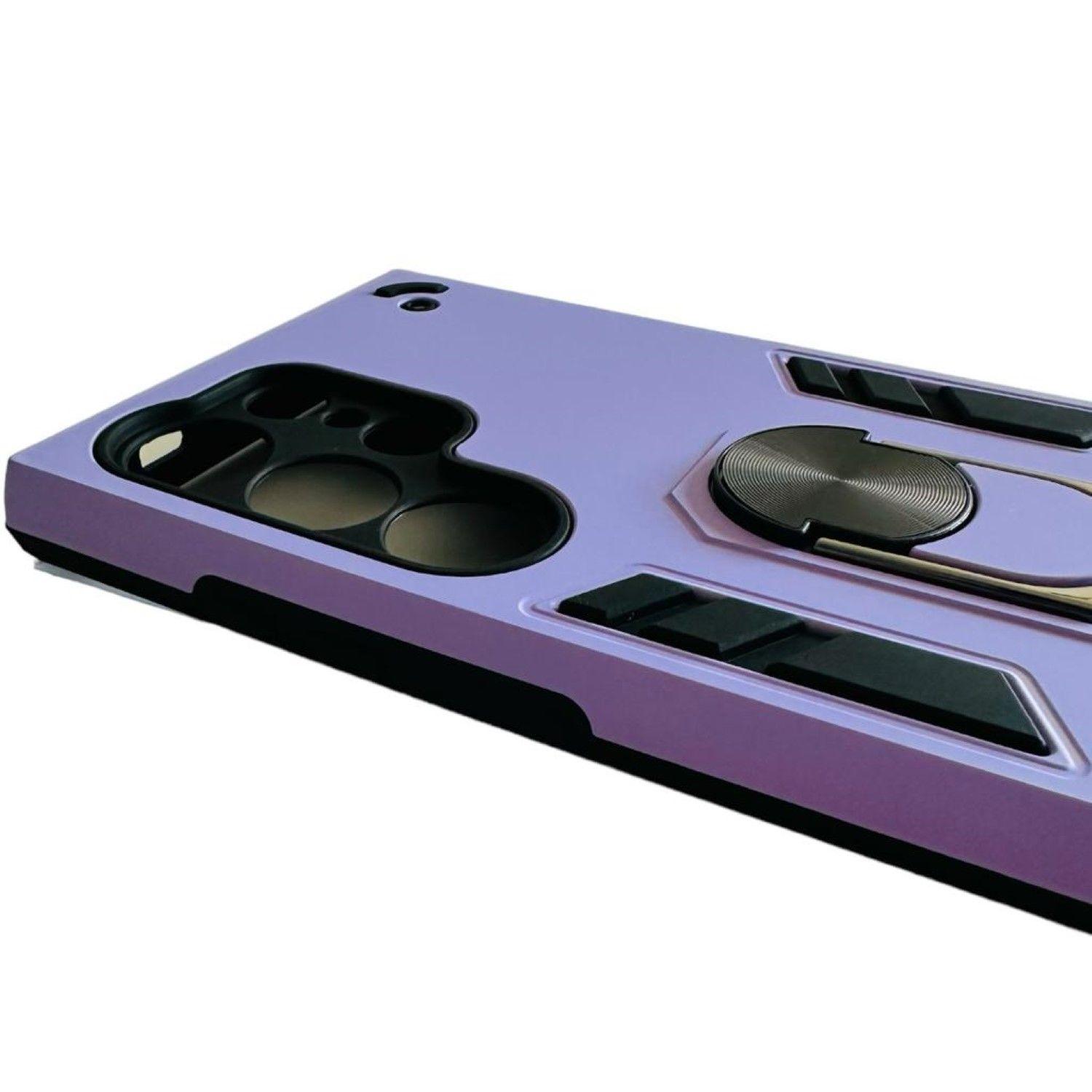 Carcasa Para Samsung S24 Ultra Anti Golpes Anillo Lila-3