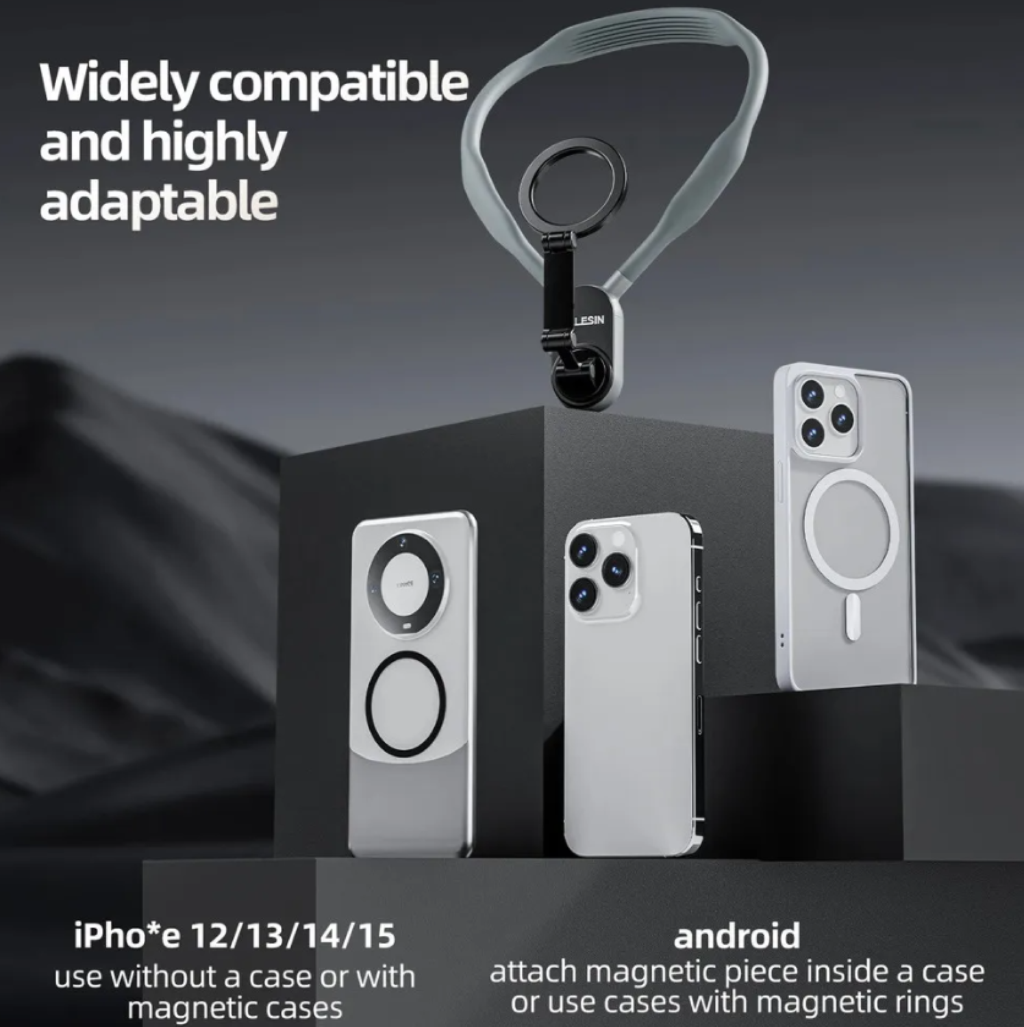 Soporte De Cuello Para Celular Con Anillo Magnético-4