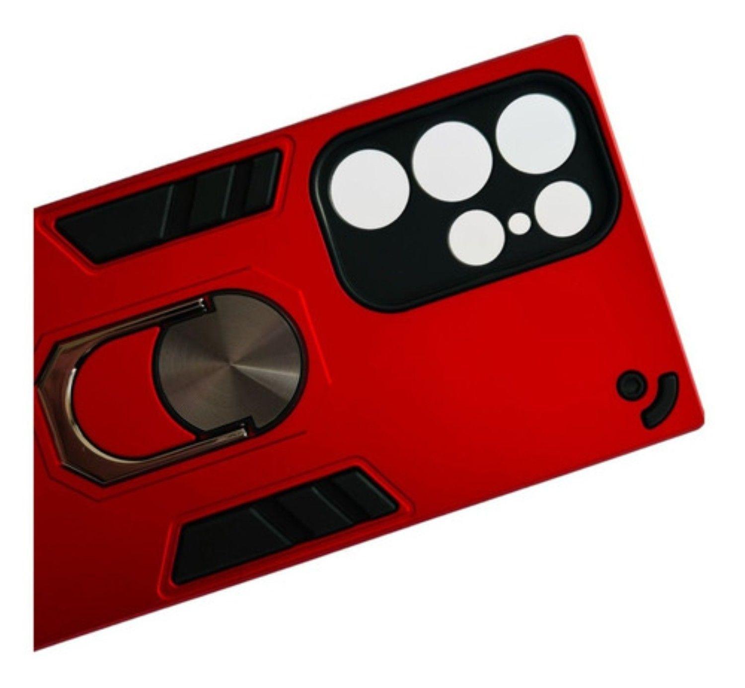Carcasa Para Samsung S23 Ultra Anti Golpes Anillo Rojo-3