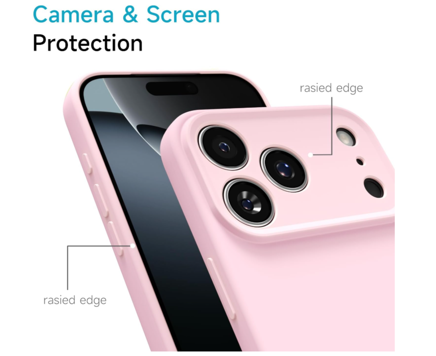 Carcasa Funda Para iPhone 17 Pro Silicona Rosado-4