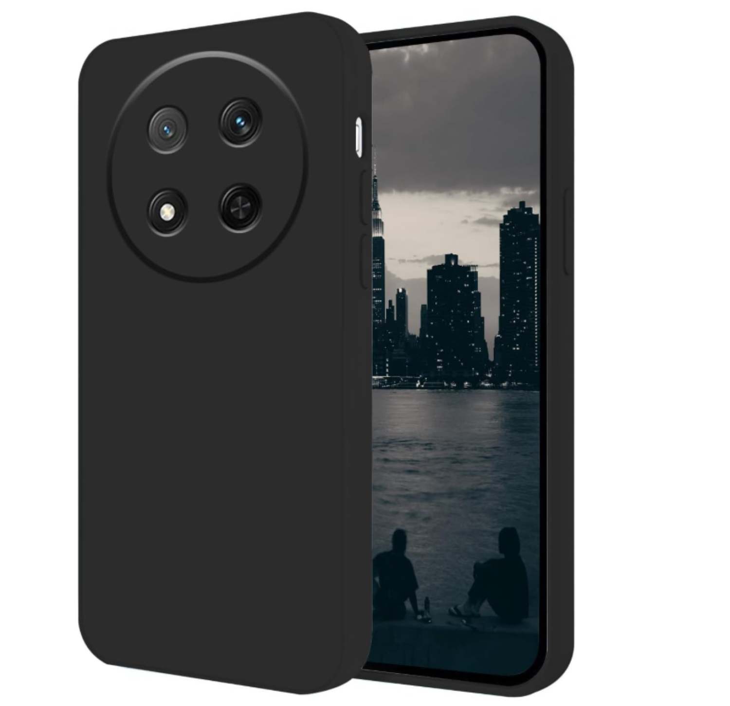 Carcasa Funda Para Honor Magic8 Lite Silicona Negro-6