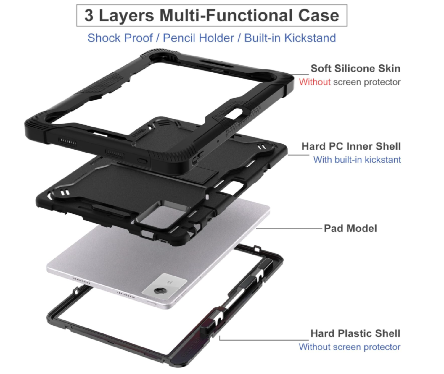 Funda Carcasa Antigolpes 360 Para Tablet lenovo Idea Tab Plus 12.1 TB365FC-4