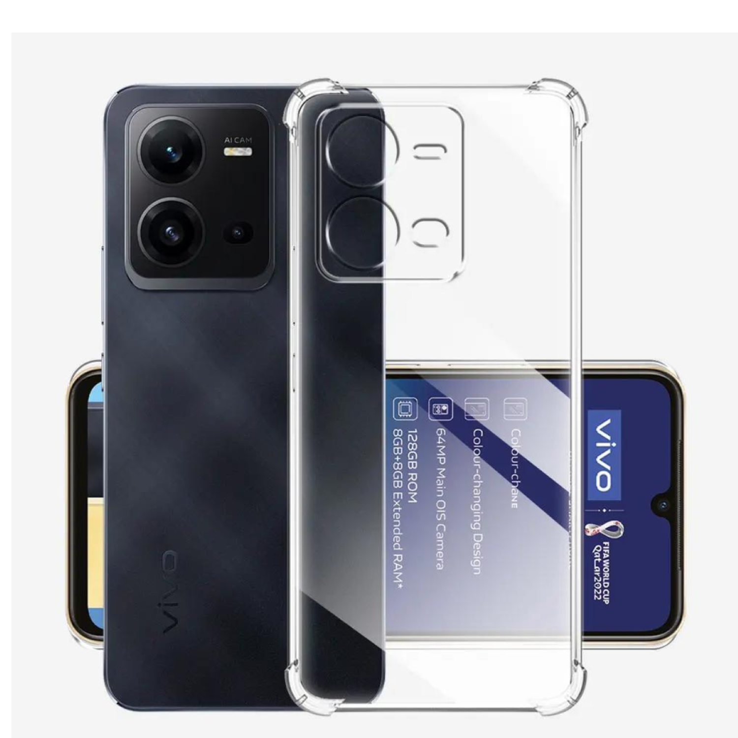 Carcasa Transparente Reforzada Para Vivo Y22 Y22 5g-0