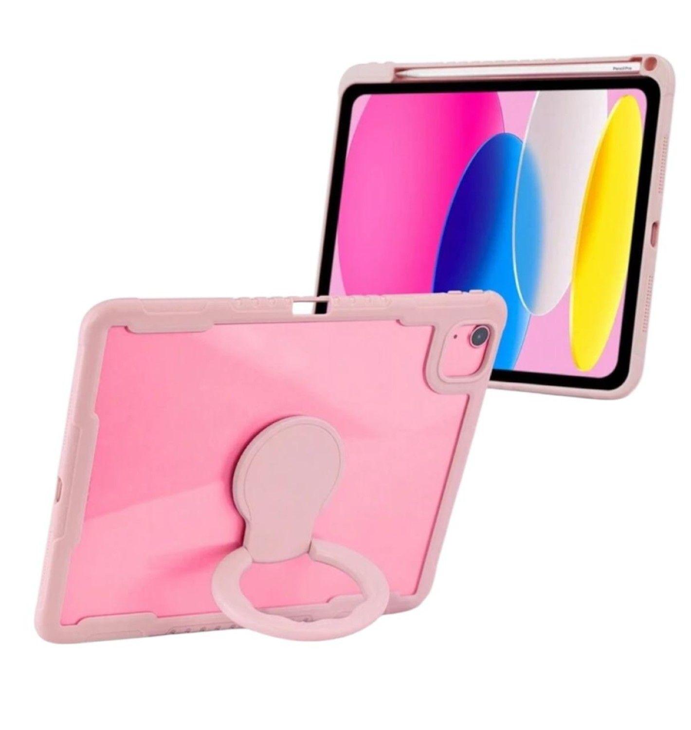 Carcasa Protectora con Soporte Para iPad Air 13 M2 Rosado-2