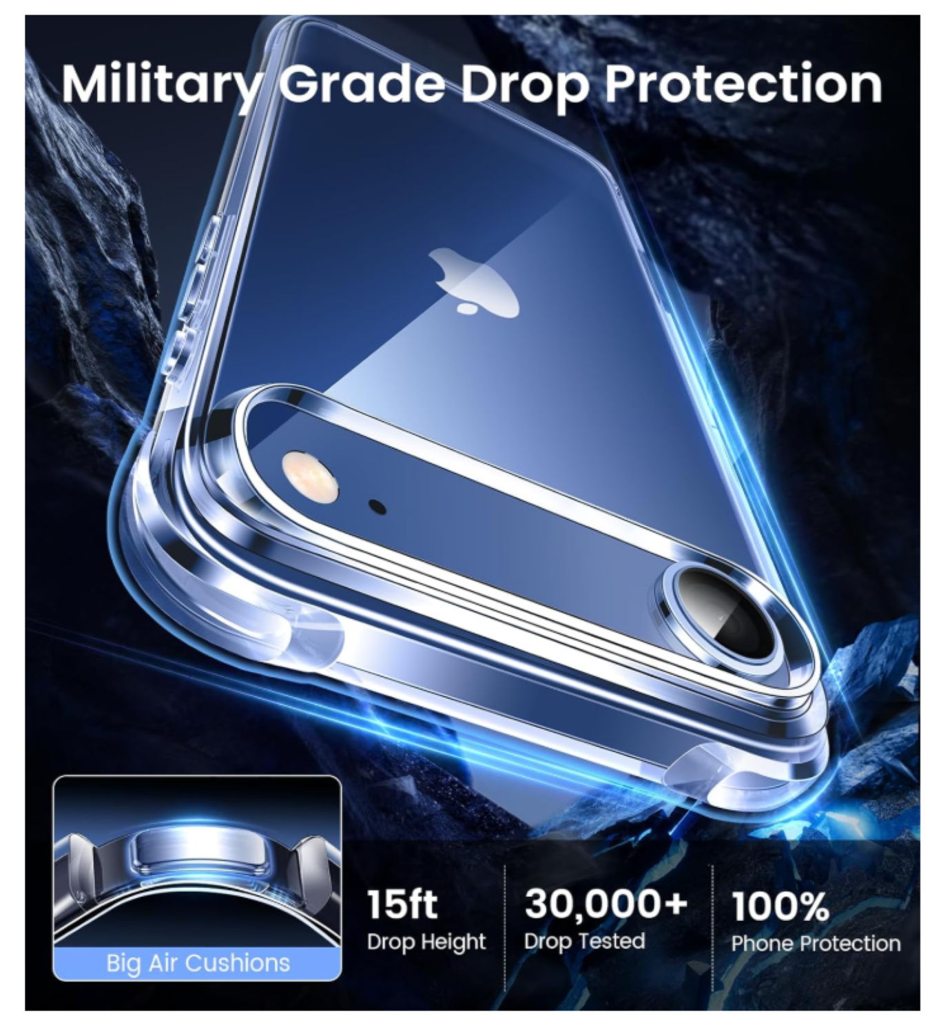 Carcasa Para iPhone 17 Air Transparente Reforzada + Mica-6