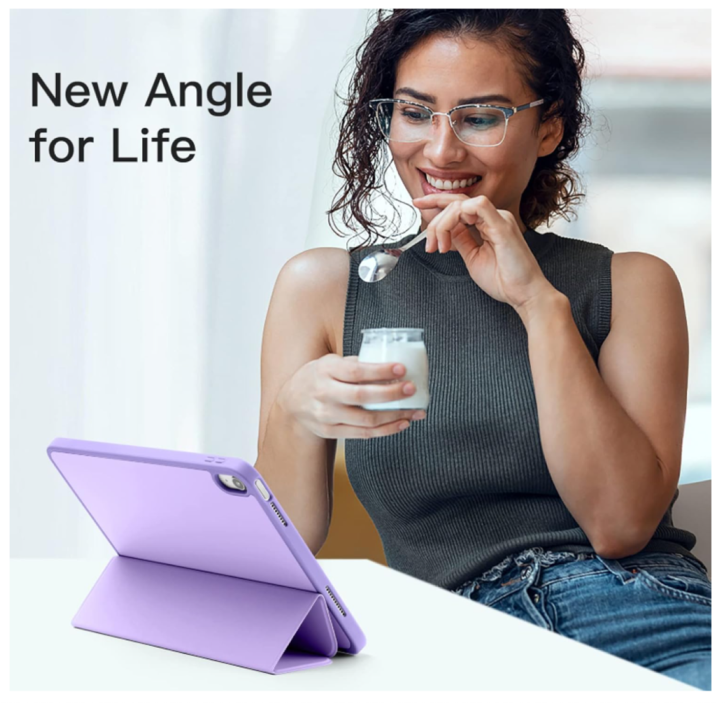 Carcasa Smart Cover Ranura Para Tablet Redmi Pad 2 11 Lila-4