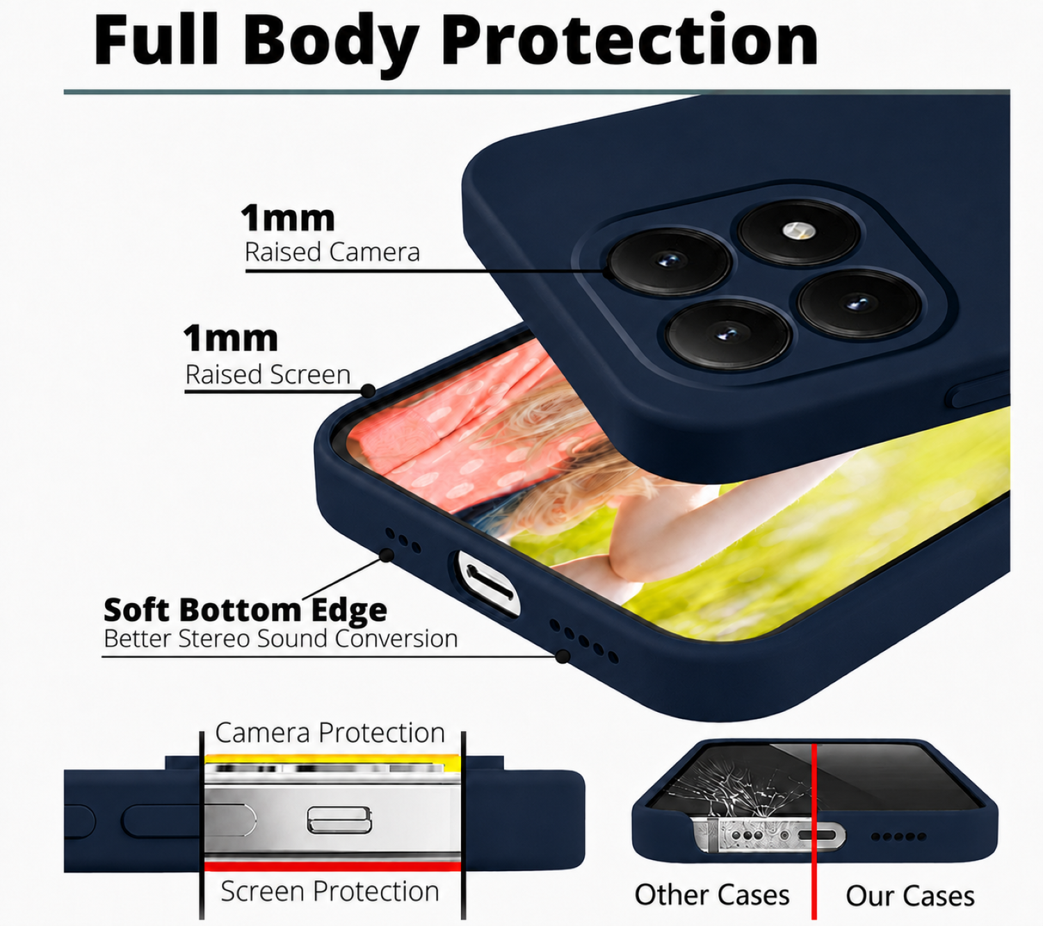 Carcasa Funda Compatible Con Xiaomi 17T 5g Silicona Azul-3