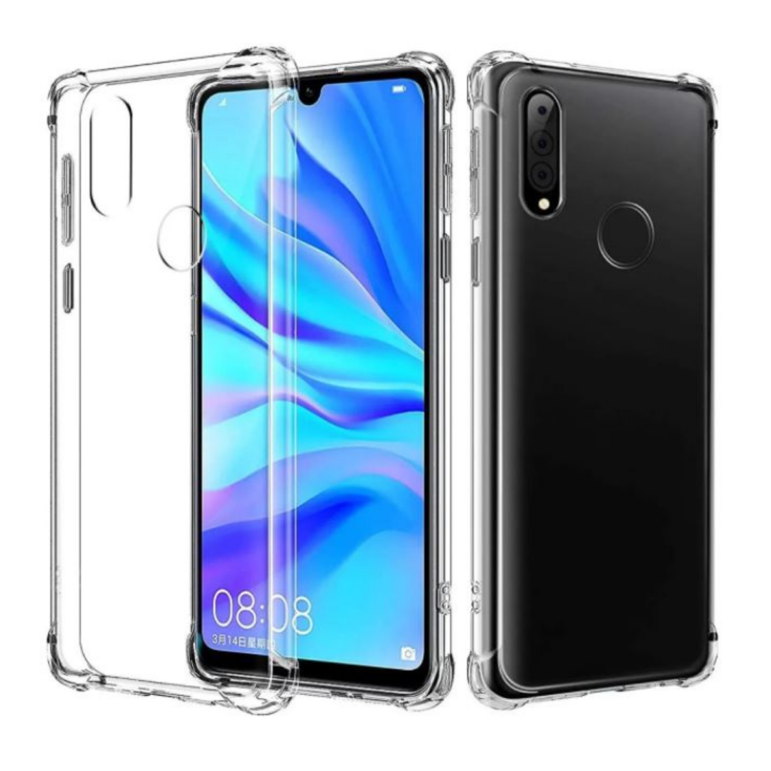 Carcasa Para Huawei P30 Lite Transparente Reforzada-0