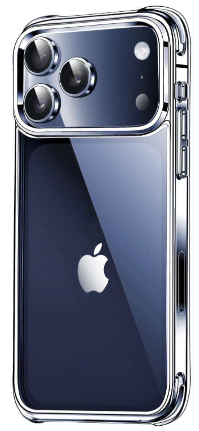 Carcasa Para iPhone 17 Pro Transparente Reforzada + Mica-3