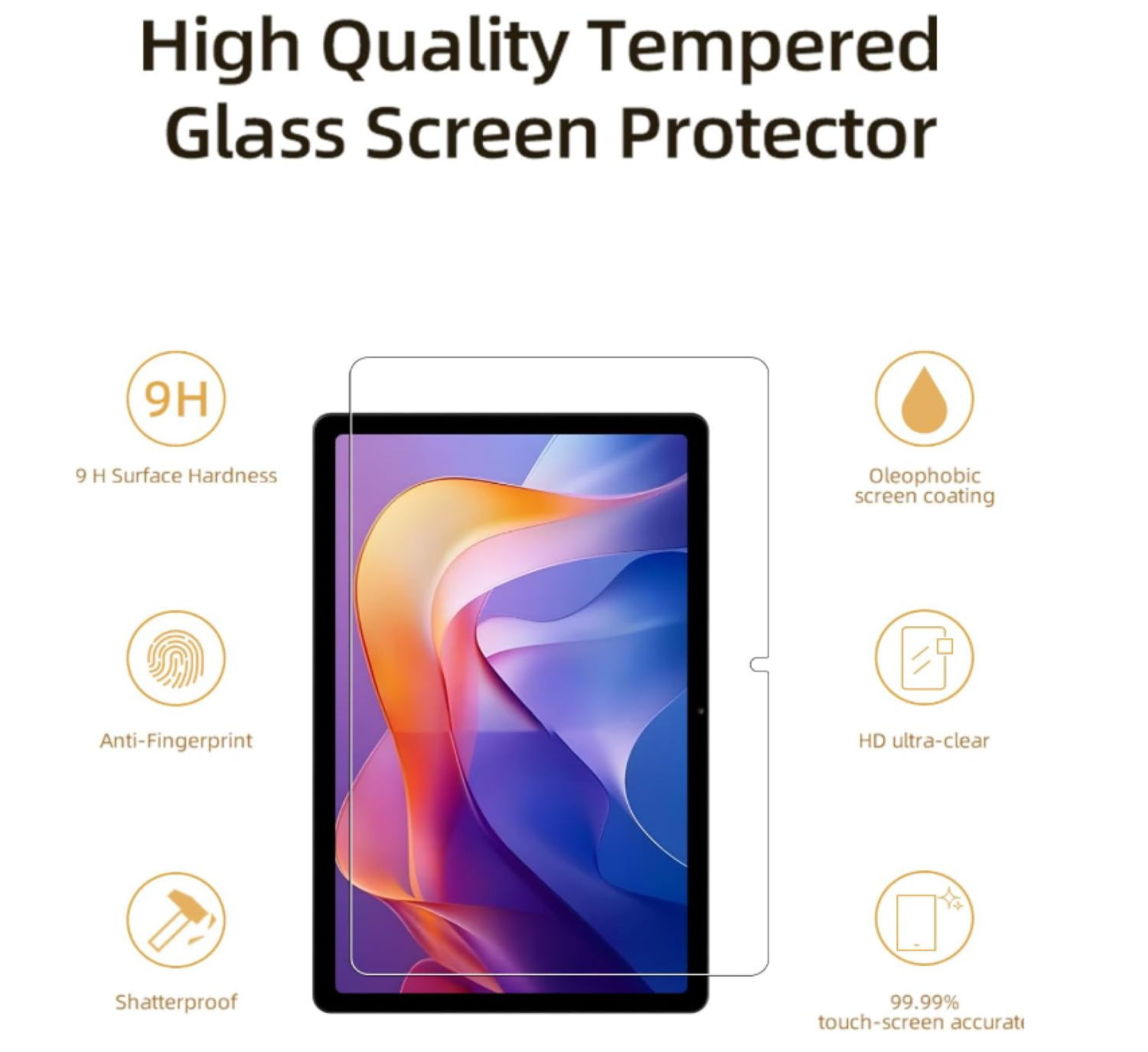 Lámina Mica Vidrio Templado Para Tablet Xiaomi Redmi Pad 2-4