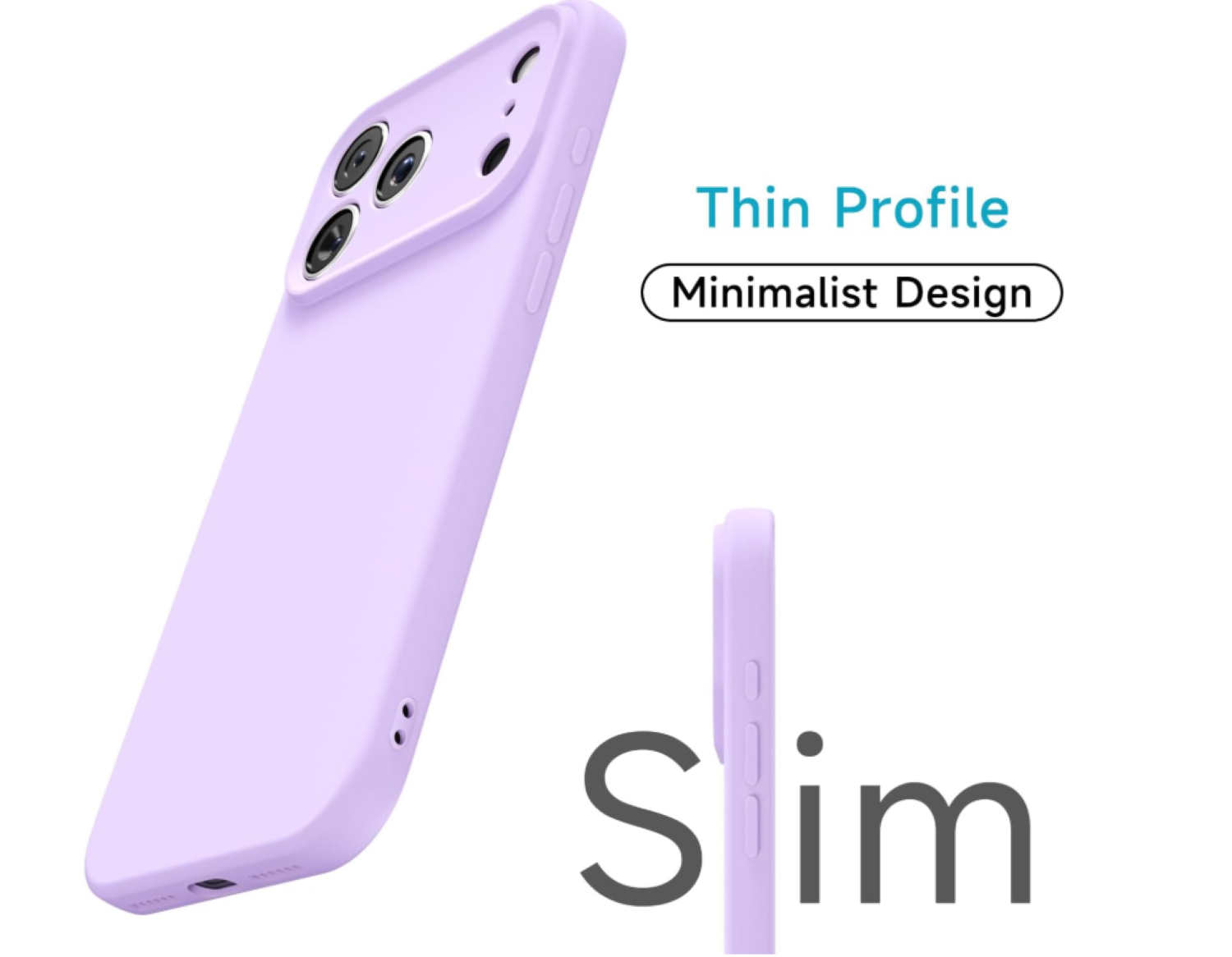 Carcasa Funda Para iPhone 17 Pro Max Silicona Violeta + Mica-3