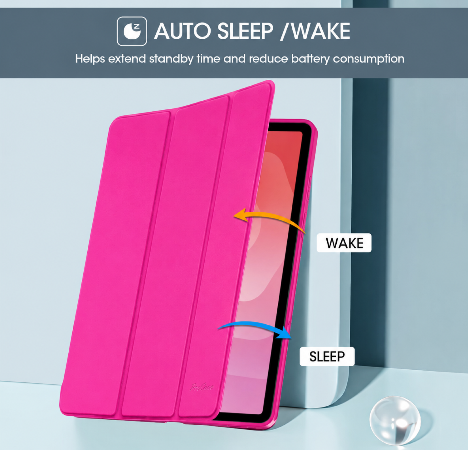 Carcasa Smart Cover Ranura Para Tablet Samsung S11 11 Fucsia-2