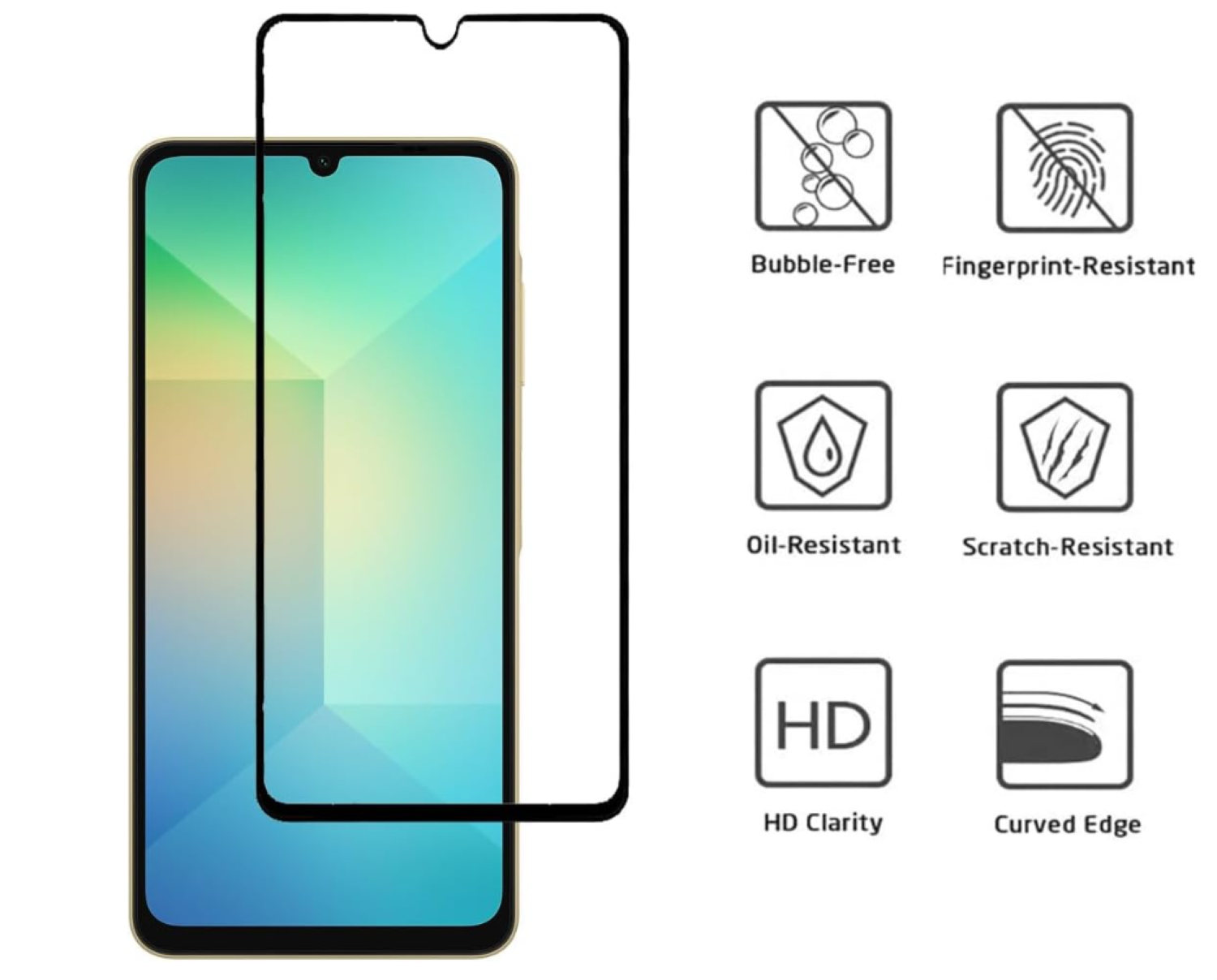 Mica Lámina Vidrio Templado Completa Para Samsung A06 4g 5g-2