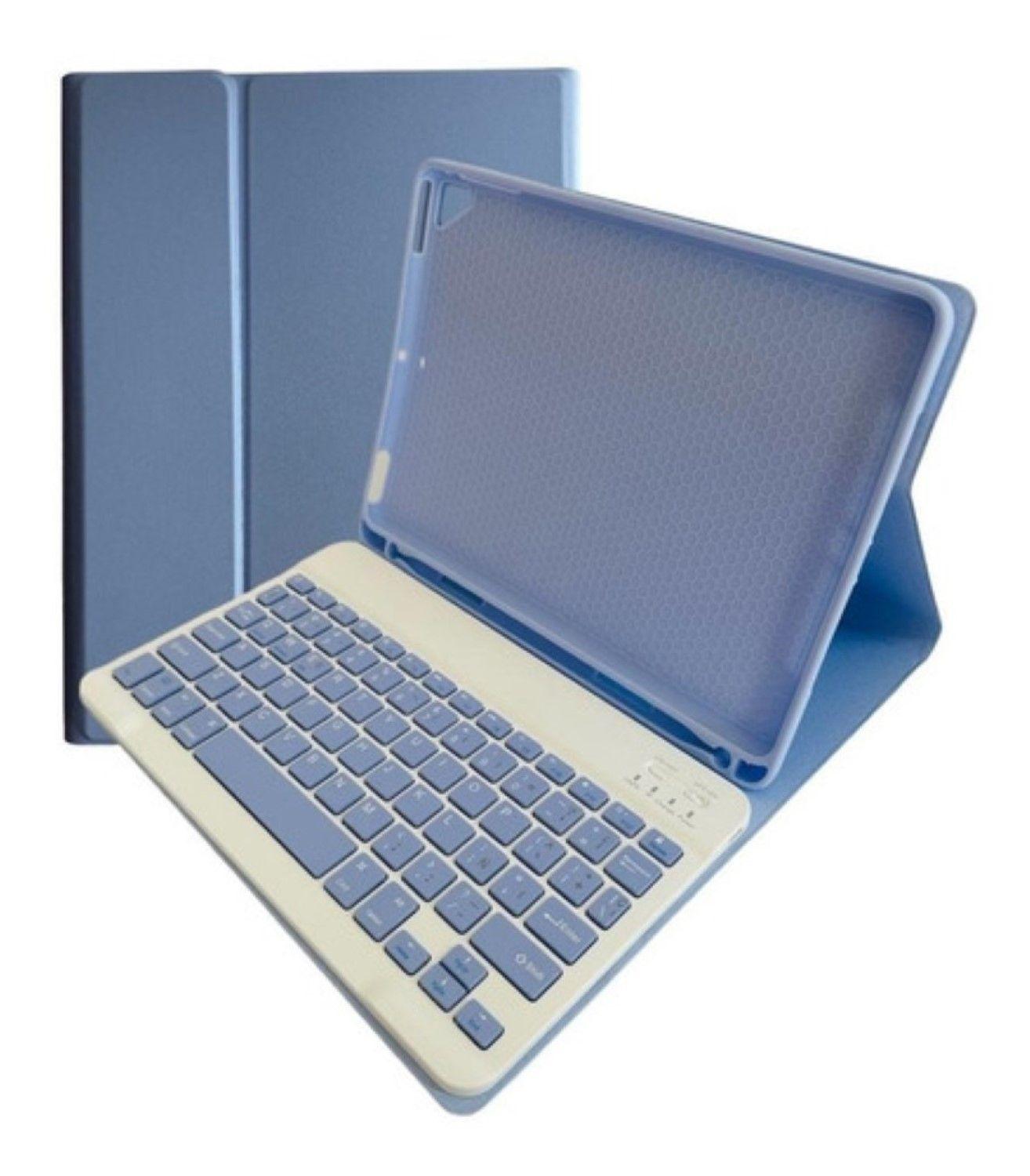 Funda Con Teclado Lila Para iPad 9.7 5ta/6ta Gene En Español-3