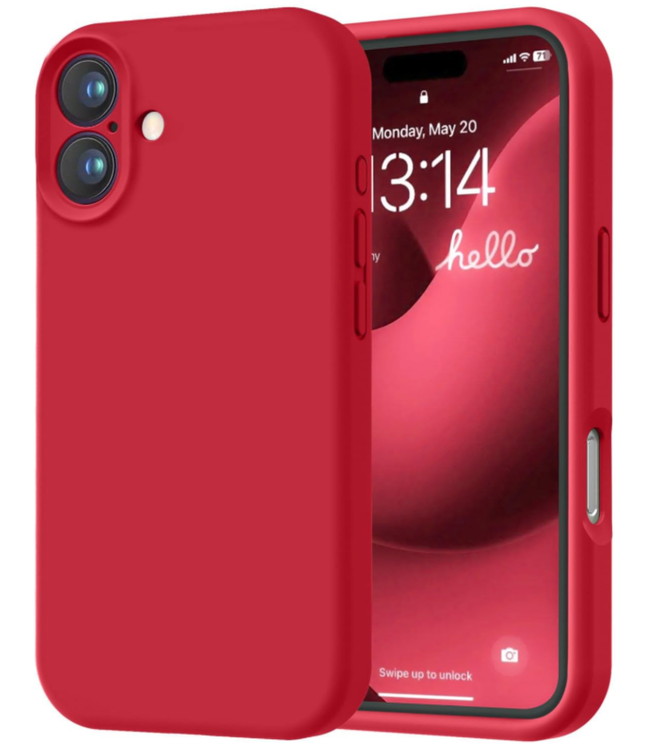Carcasa Funda Para iPhone 17 Silicona Rojo-0