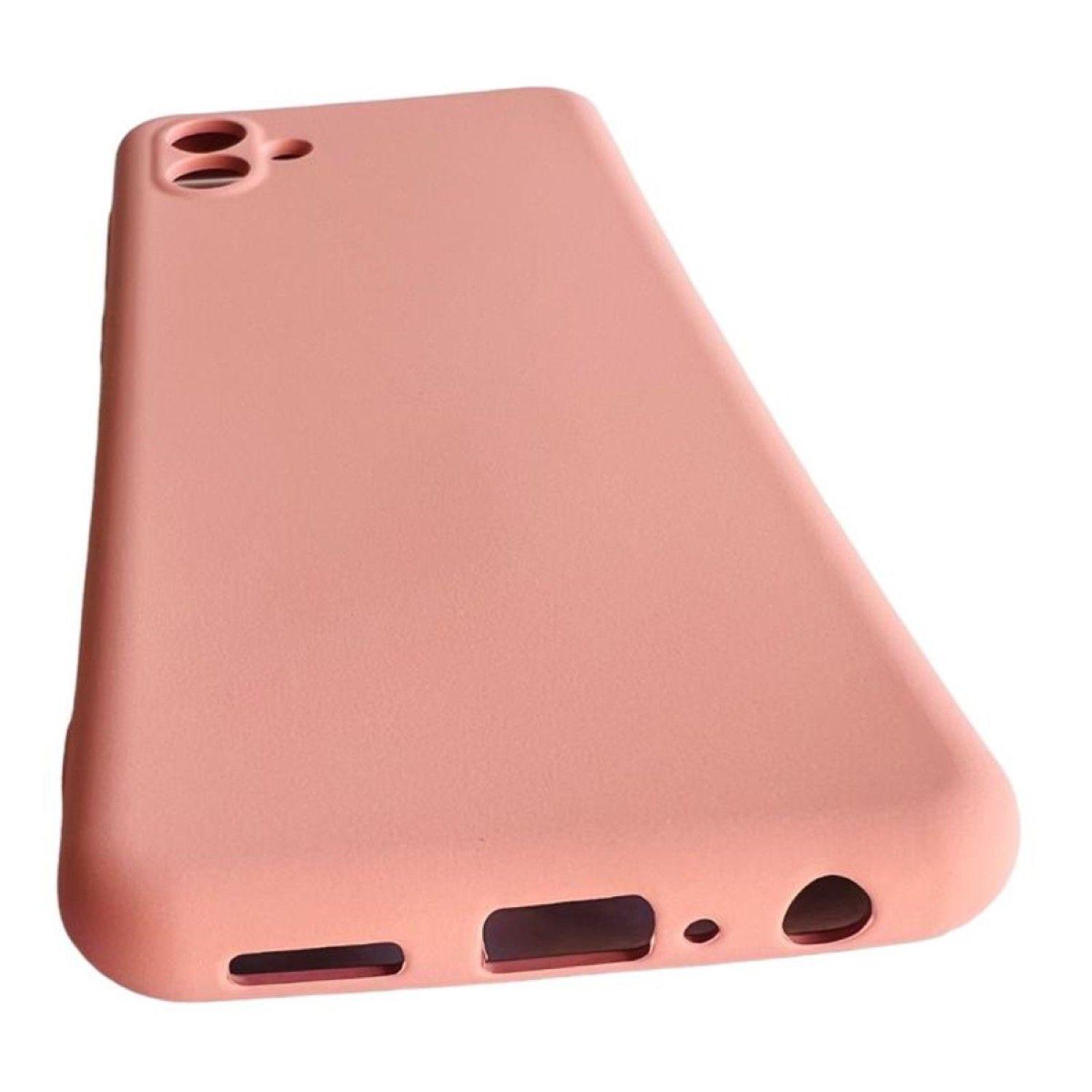Carcasa Para Samsung A04 Normal Silicona Palo Rosa-2