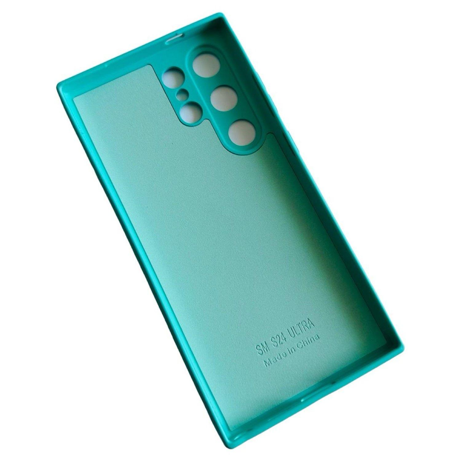 Carcasa Funda Para Samsung S24 Ultra Silicona Turquesa-3
