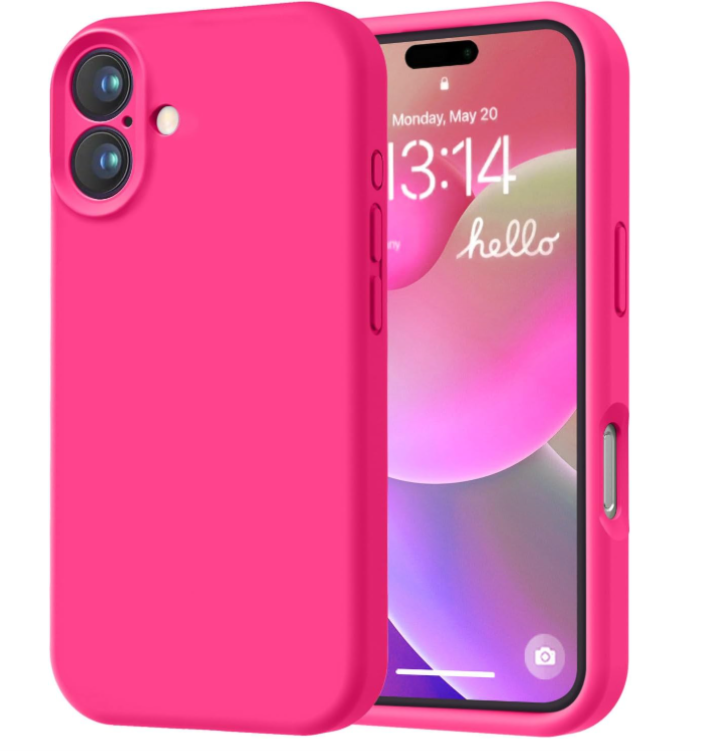 Carcasa Funda Para iPhone 17 Silicona Fucsia-0