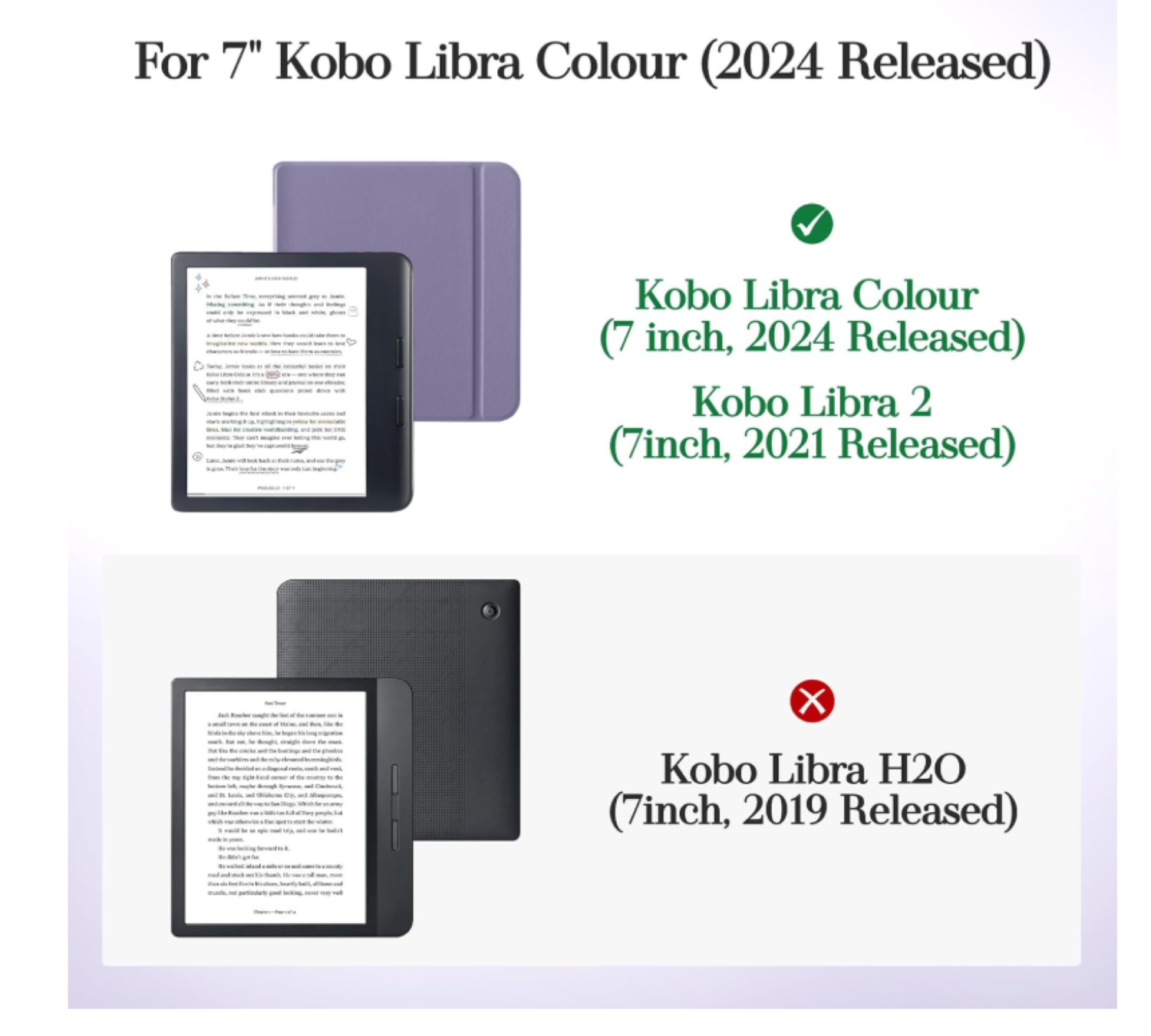 Funda Carcasa Para Kobo Libra Colour 2024 7 Pulgadas Negro-7