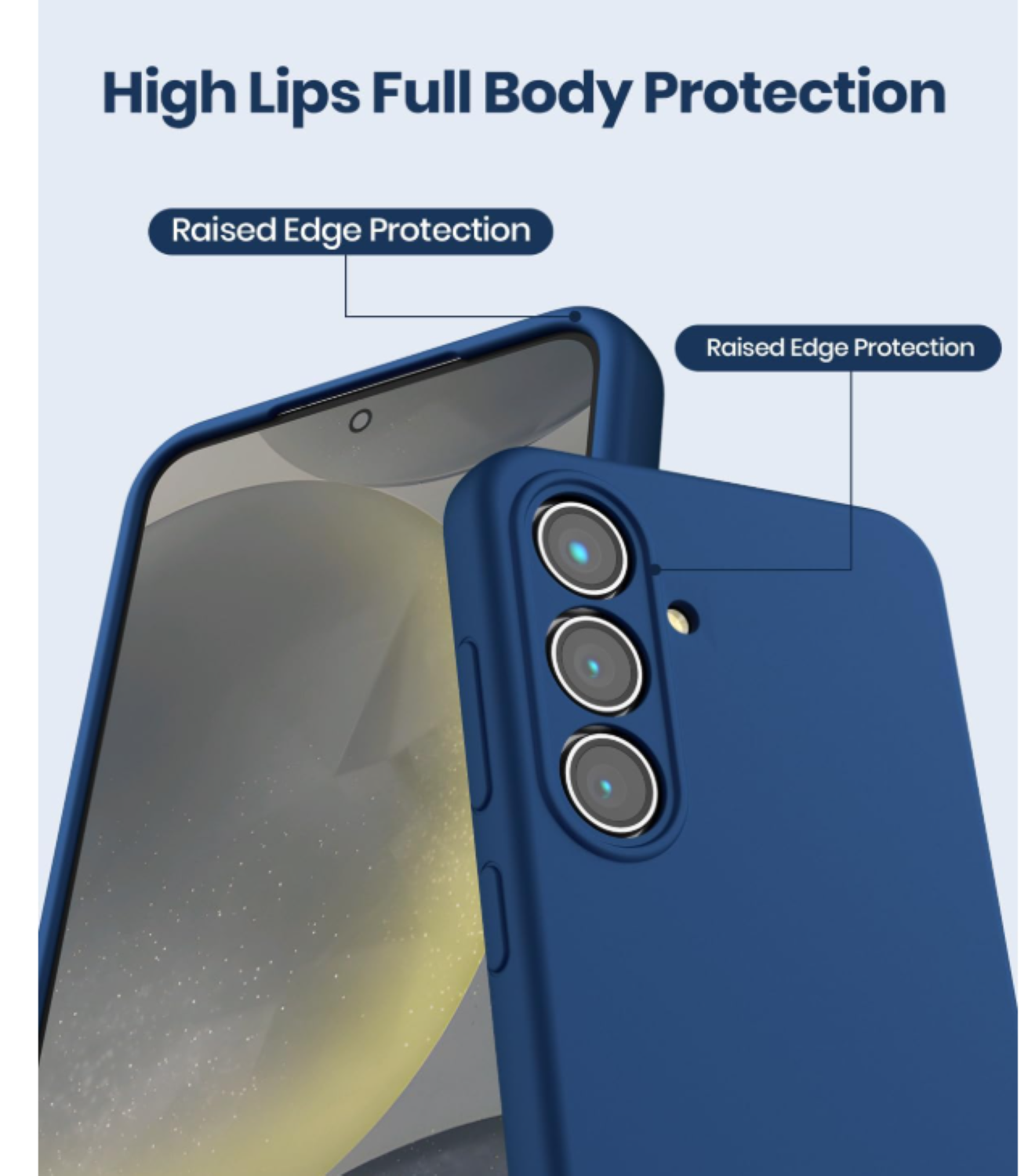 Carcasa Funda Para Samsung S26 Silicona Azul-3