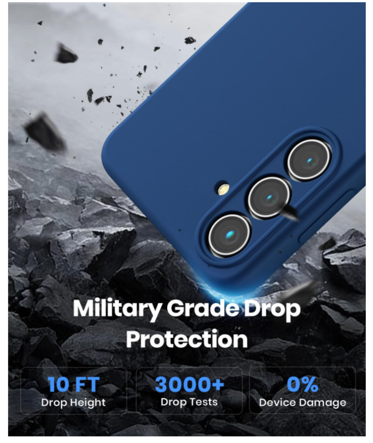 Carcasa Funda Para Samsung S26 Silicona Azul-4