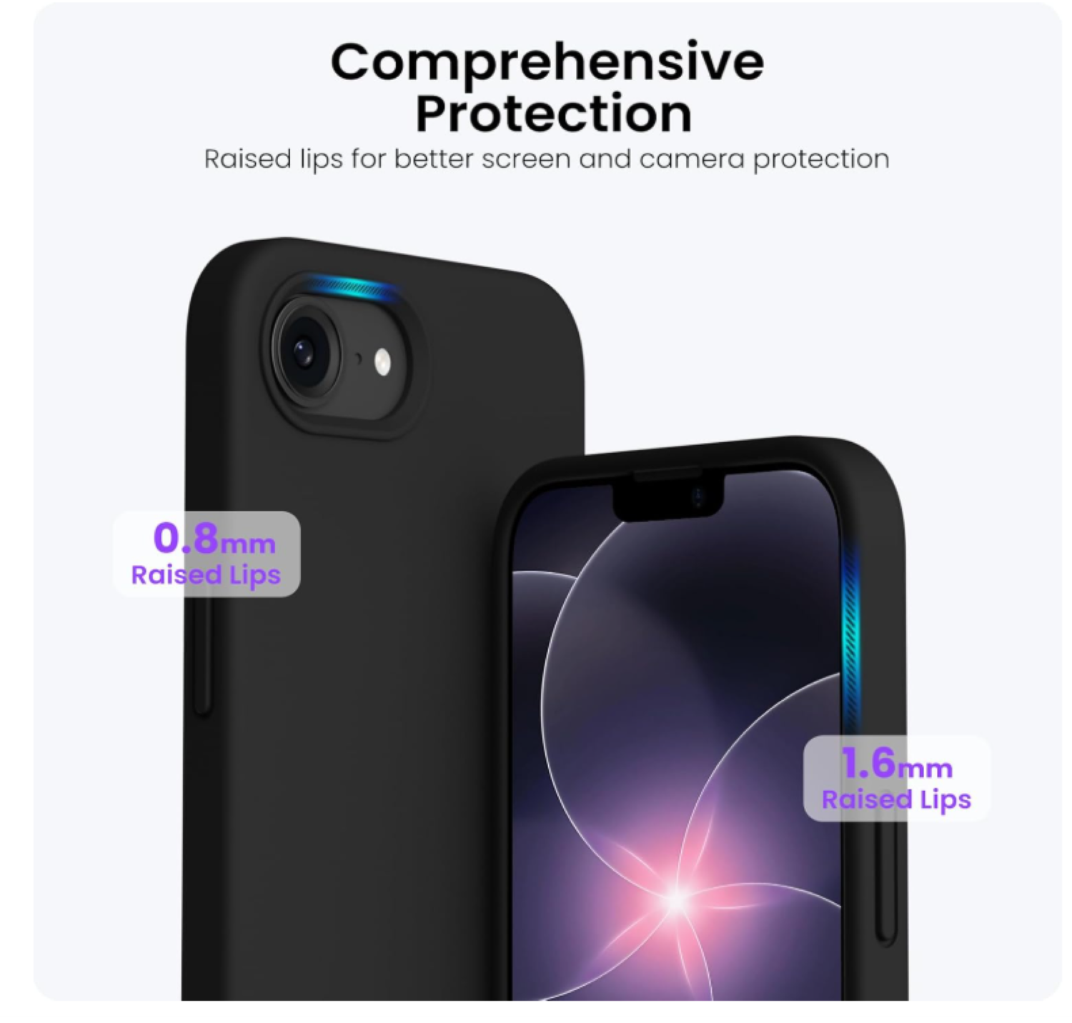 Carcasa Funda Para iPhone 16e/ 17e Silicona Negro-3