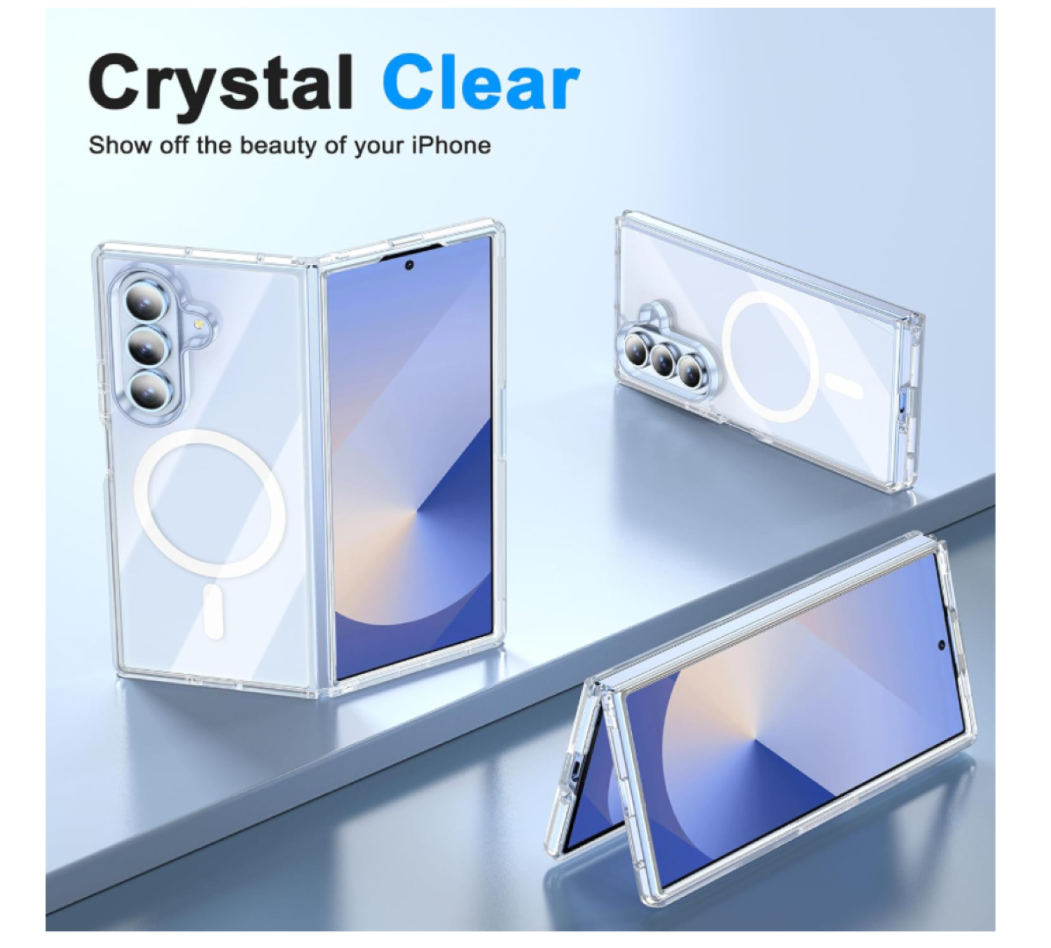 Carcasa Para Samsung Z Fold 7 Transparente MagSafe-5