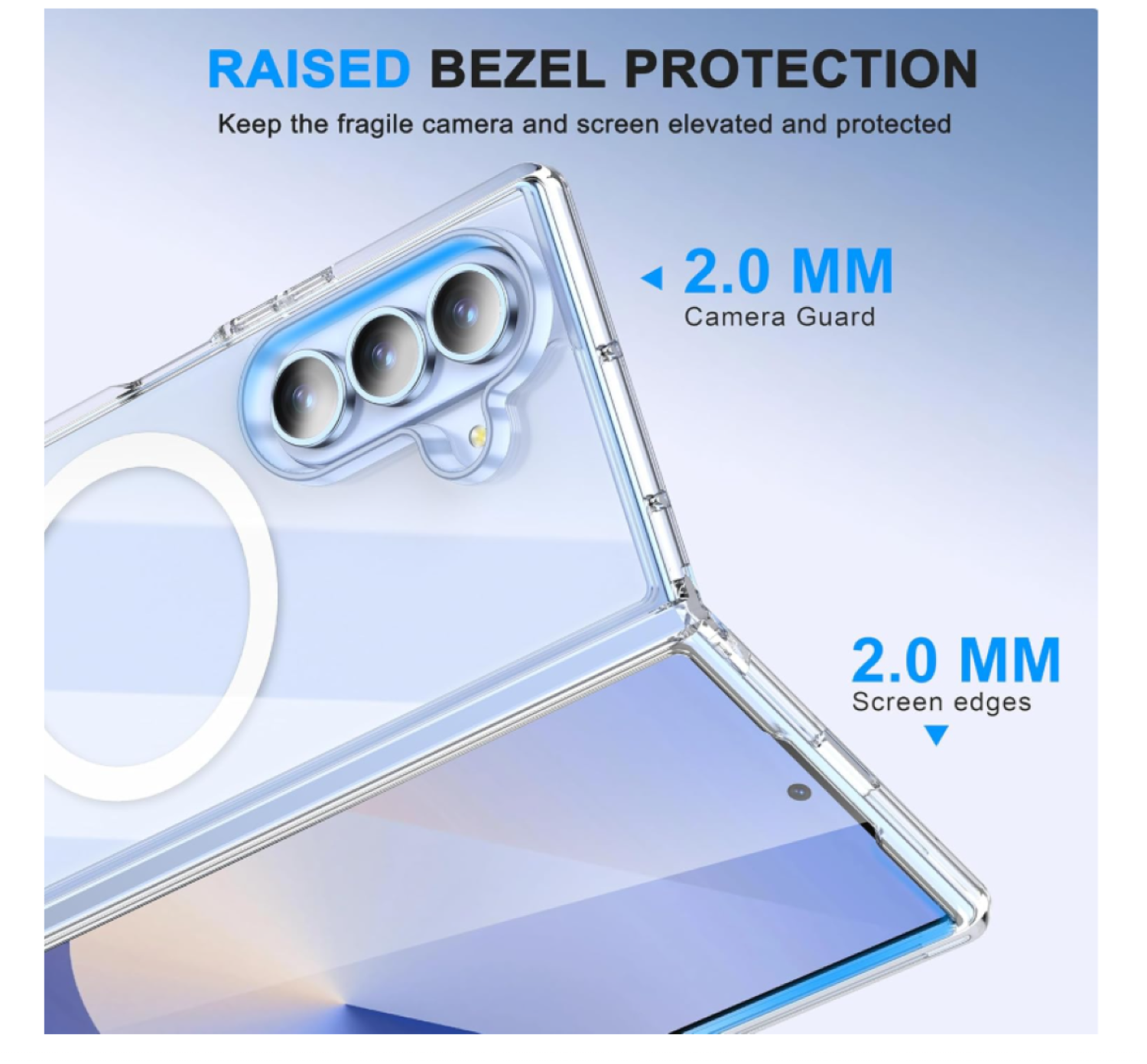 Carcasa Para Samsung Z Fold 7 Transparente MagSafe-6