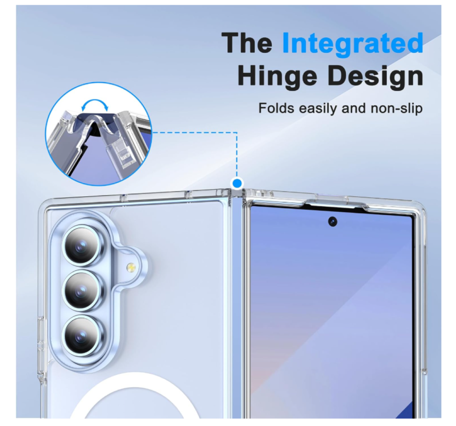 Carcasa Para Samsung Z Fold 7 Transparente MagSafe-7