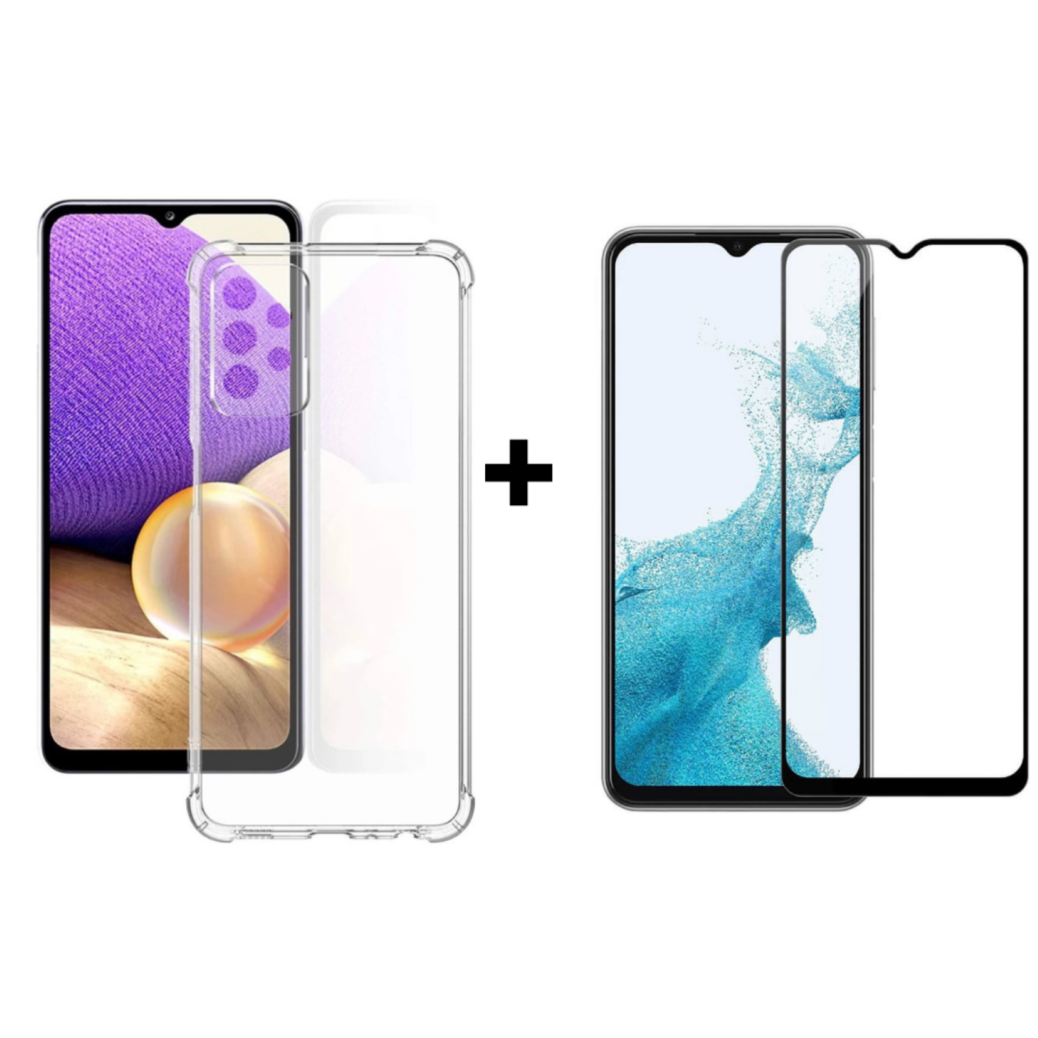 Carcasa Para Samsung A23 Transparente Reforzada + Mica-3