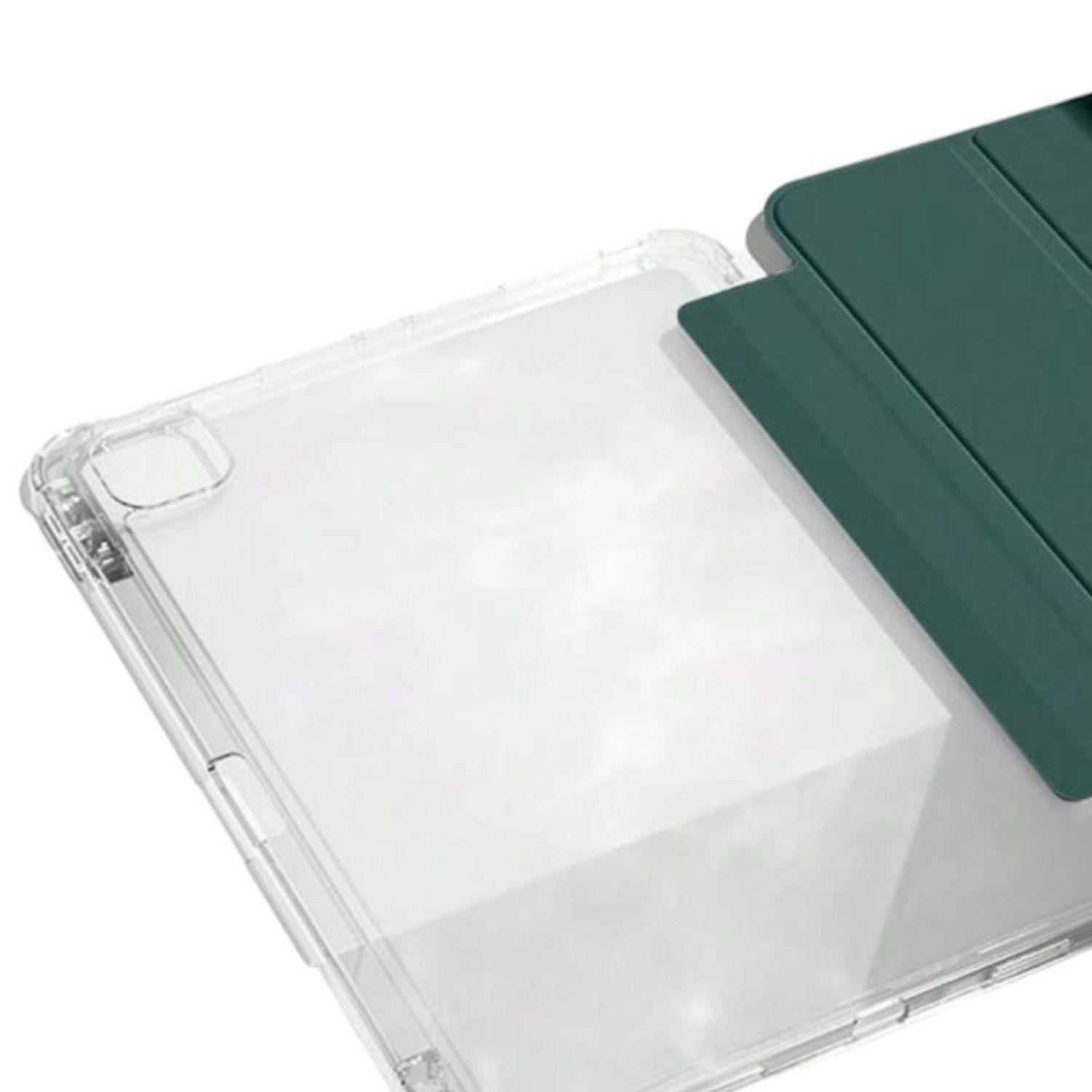Carcasa Smart Cover Clear Para iPad Air 11 M3 2025 Verde Oscuro-2