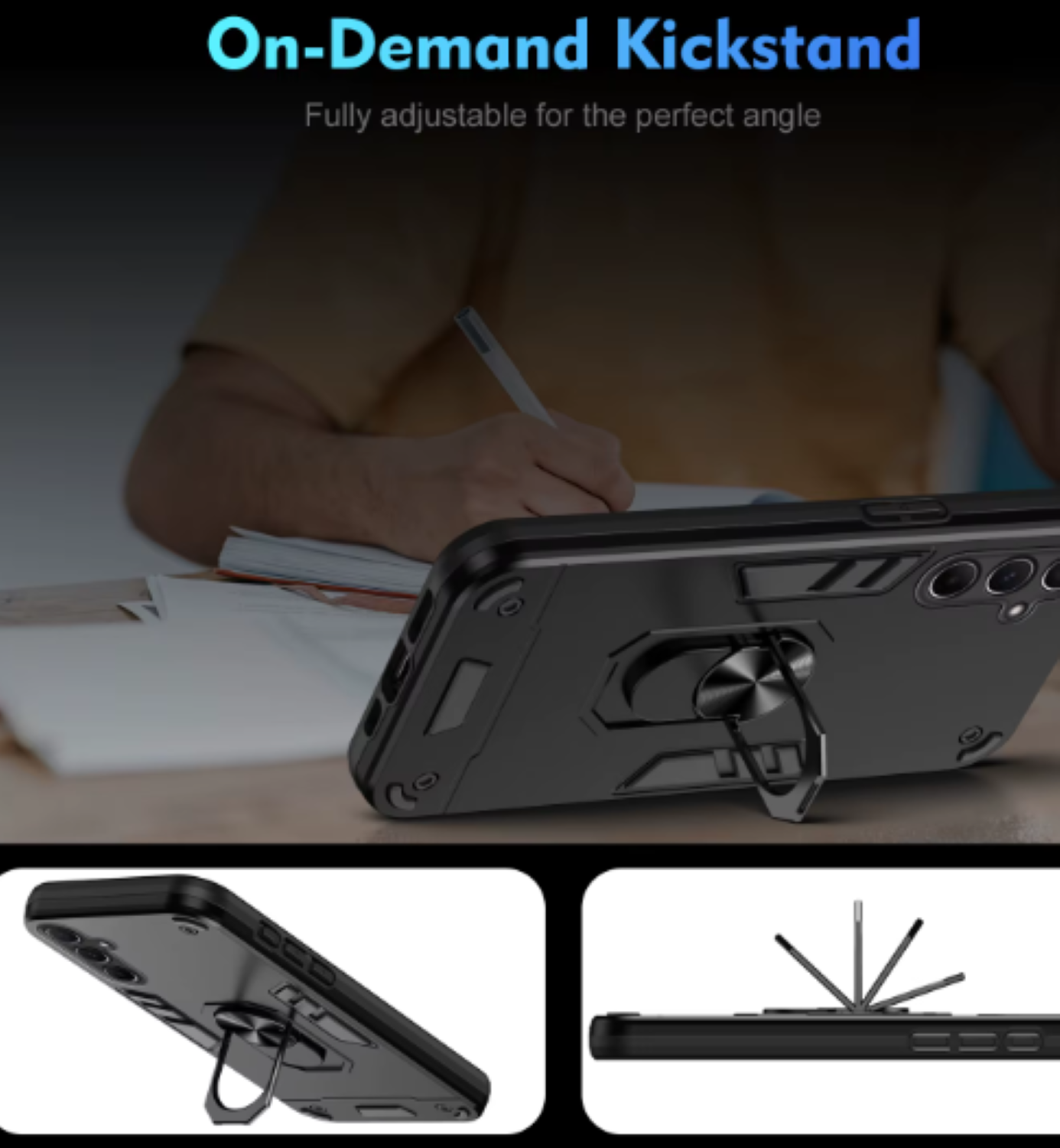 Carcasa Para Samsung A07 5g Anti Golpes Anillo Negro-5