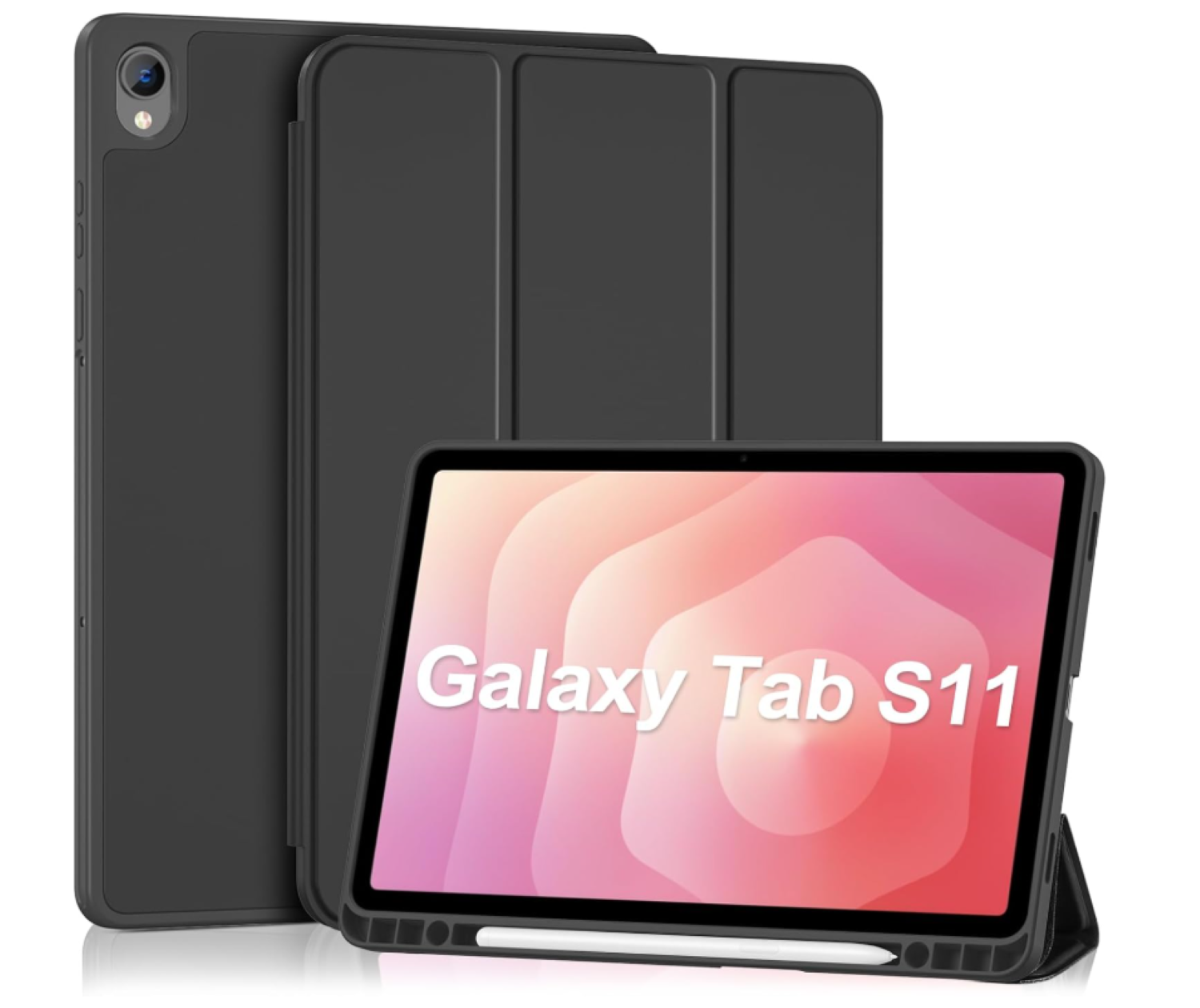 Carcasa Smart Cover Ranura Para Tablet Samsung S11 11 Negro-8