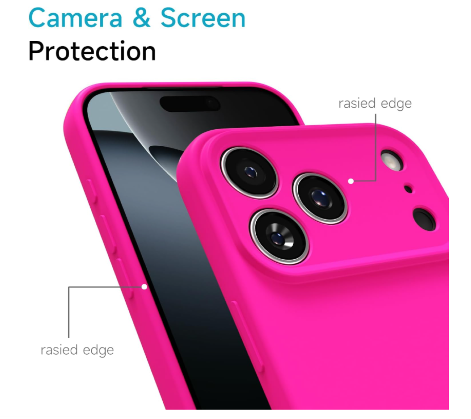 Carcasa Funda Para iPhone 17 Pro Max Silicona Fucsia-2