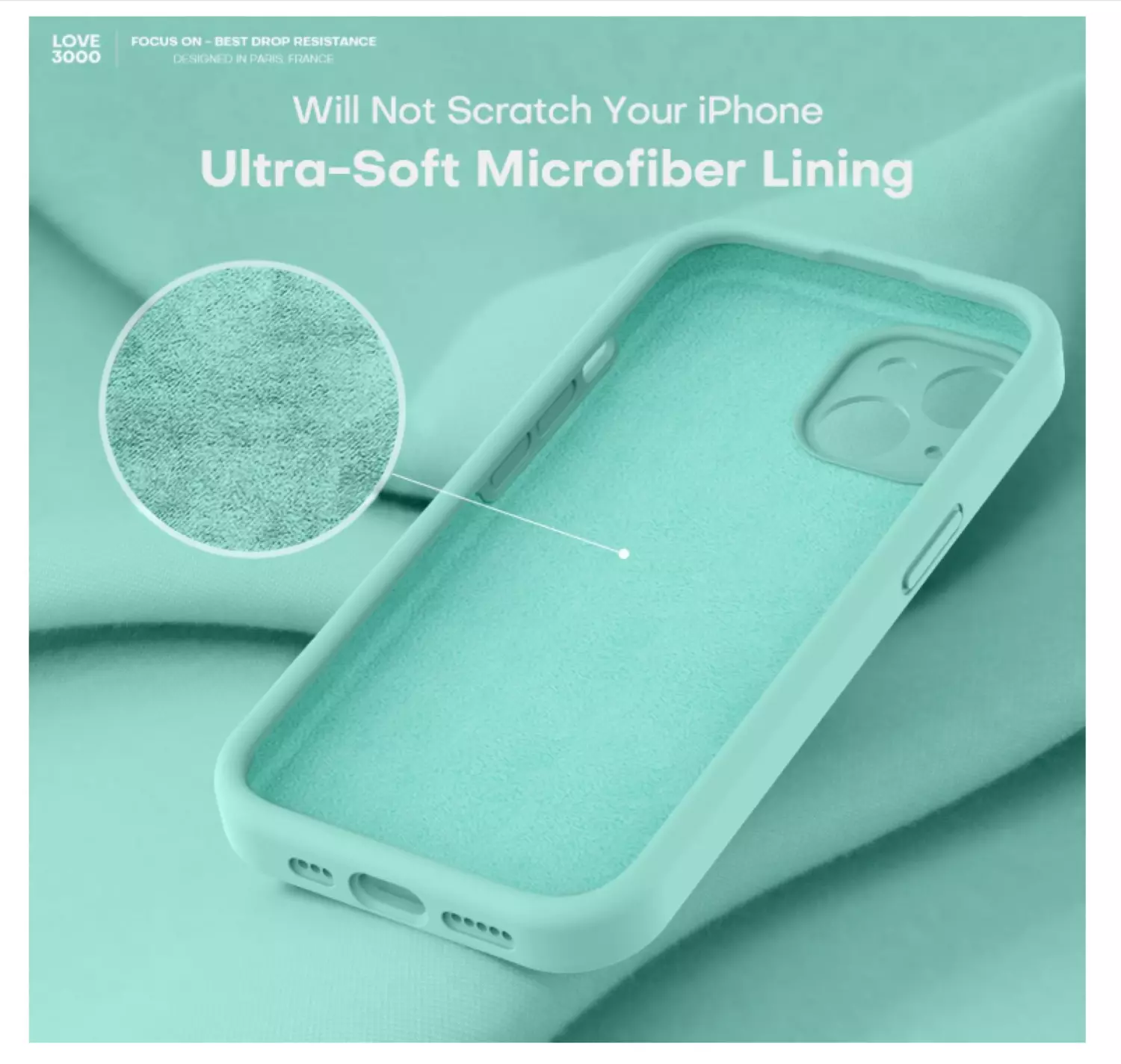 Carcasa Funda Para iPhone 17 Silicona Turquesa-1