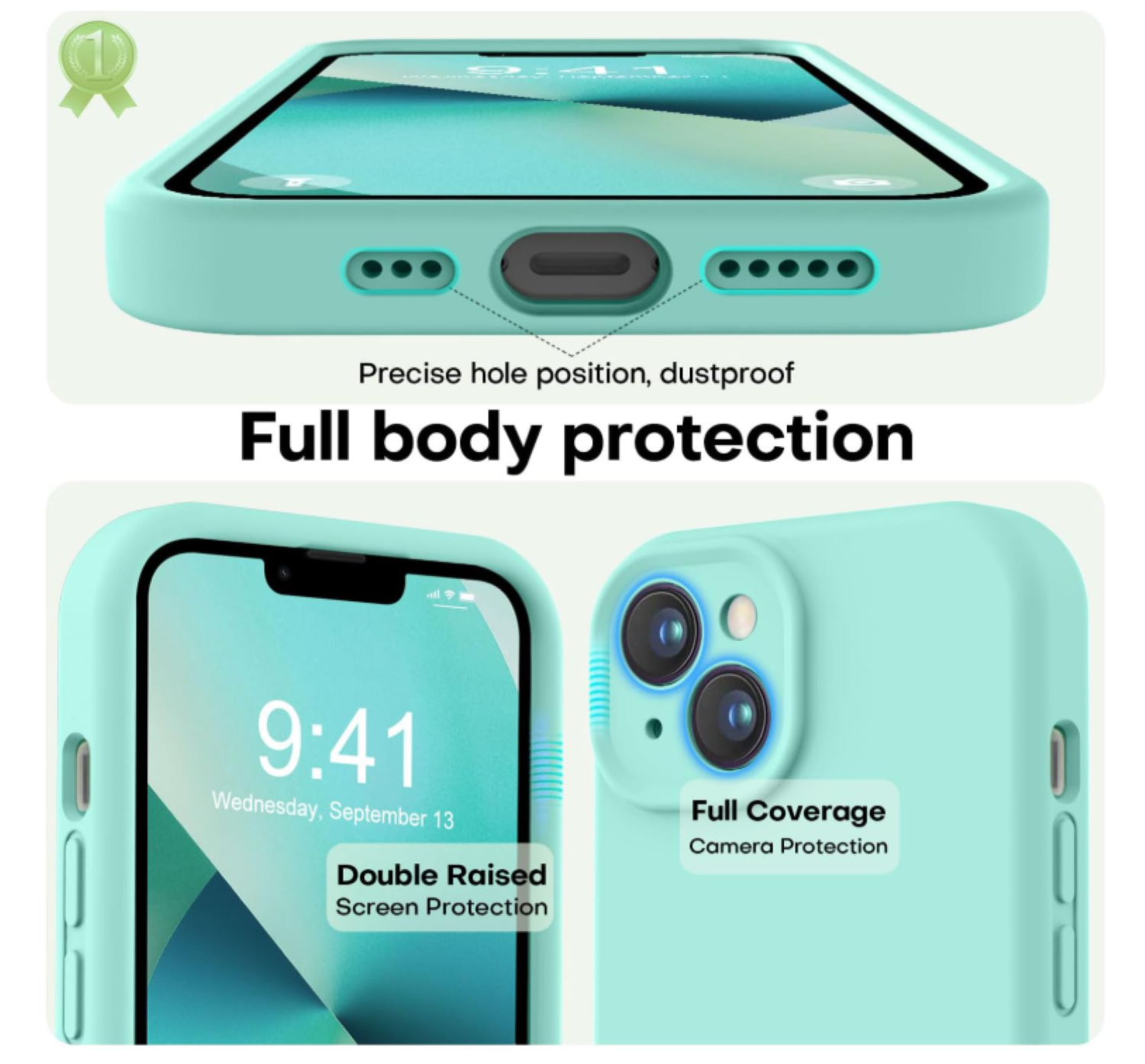Carcasa Funda Para iPhone 17 Silicona Turquesa-2