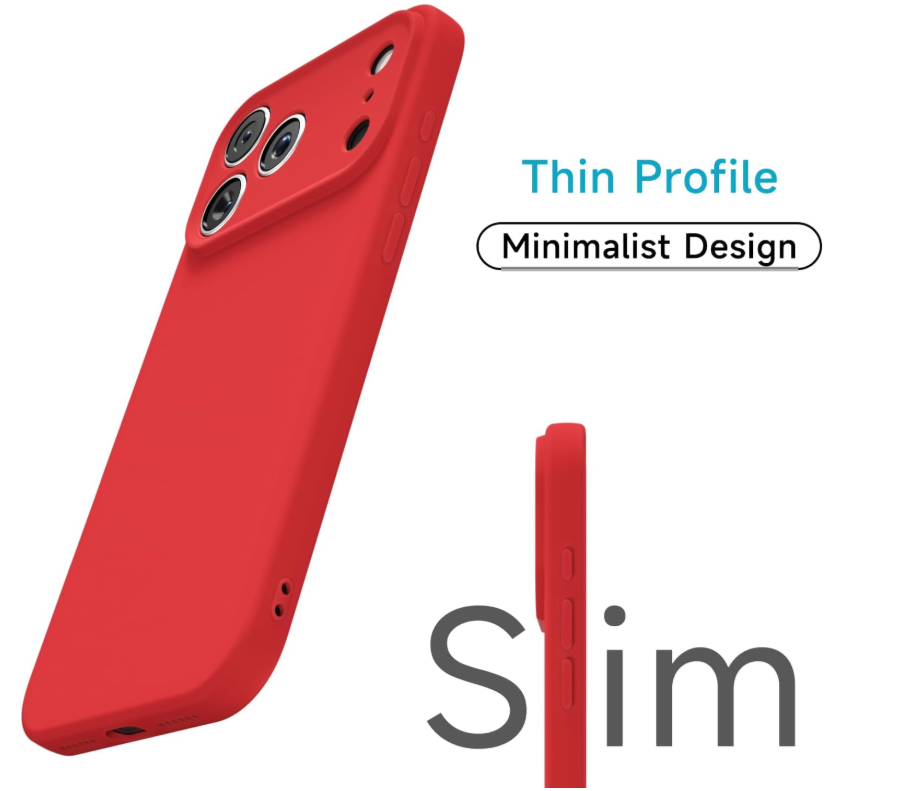 Carcasa Funda Para iPhone 17 Pro Max Silicona Rojo-3