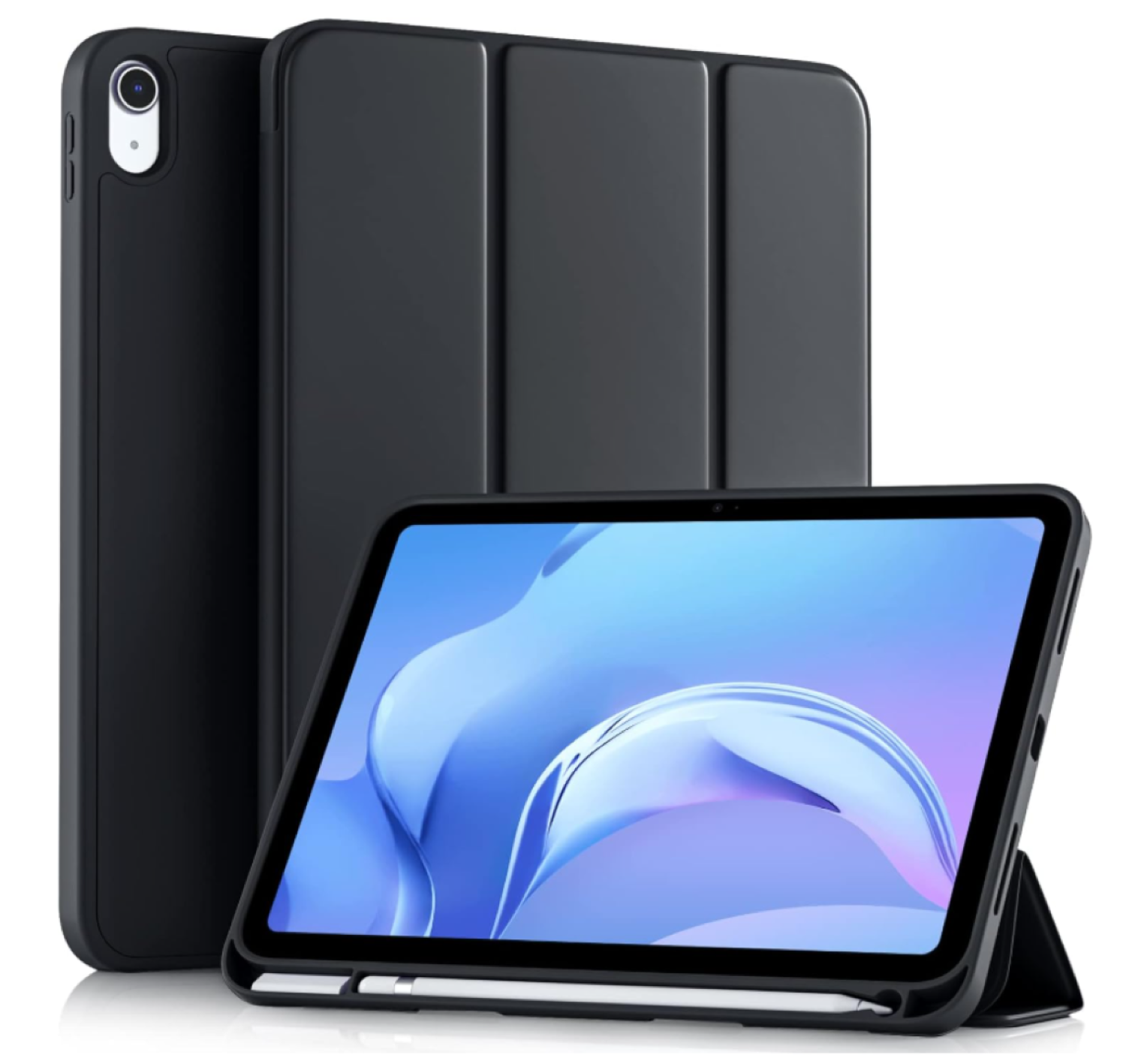 Carcasa Smart Cover Ranura Compatible Con iPad A16 11th Gene Negro-6