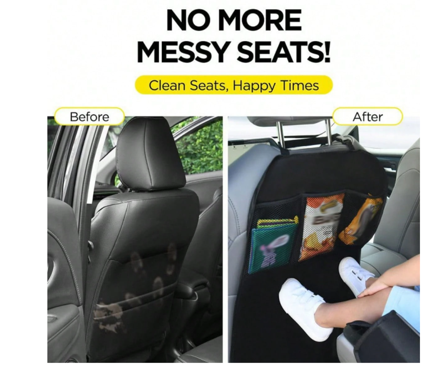 Protector Respaldo Asiento Auto Silla Bebe Soporte Tablet-2