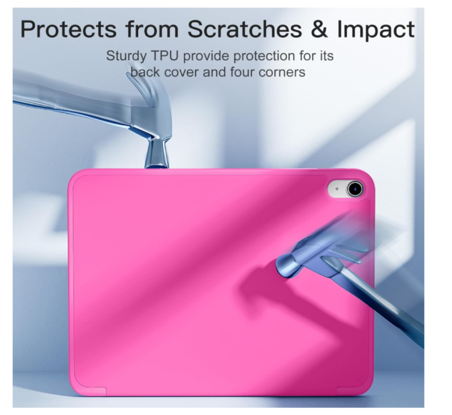 Carcasa Smart Cover Ranura Compatible Con iPad A16 11th 2025 Fucsia-2