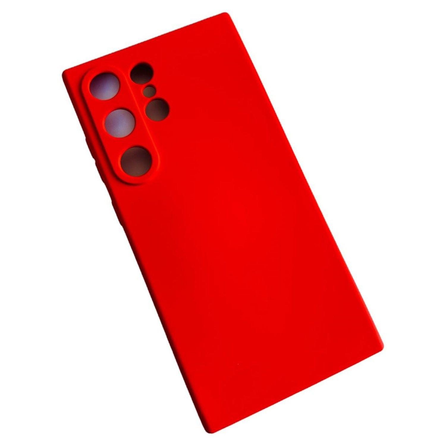 Carcasa Funda Para Samsung S24 Ultra Silicona Rojo-0