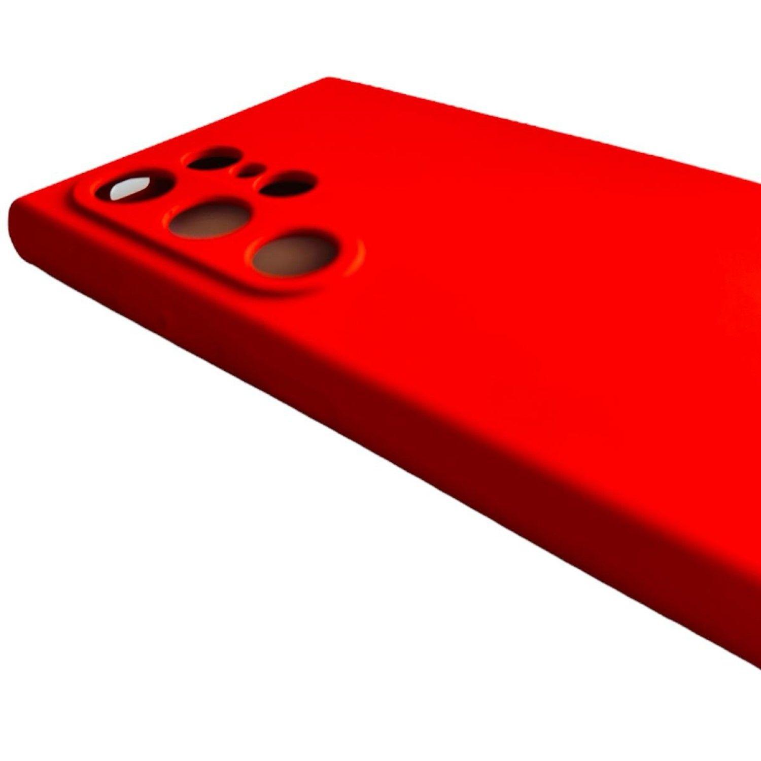 Carcasa Funda Para Samsung S24 Ultra Silicona Rojo-1